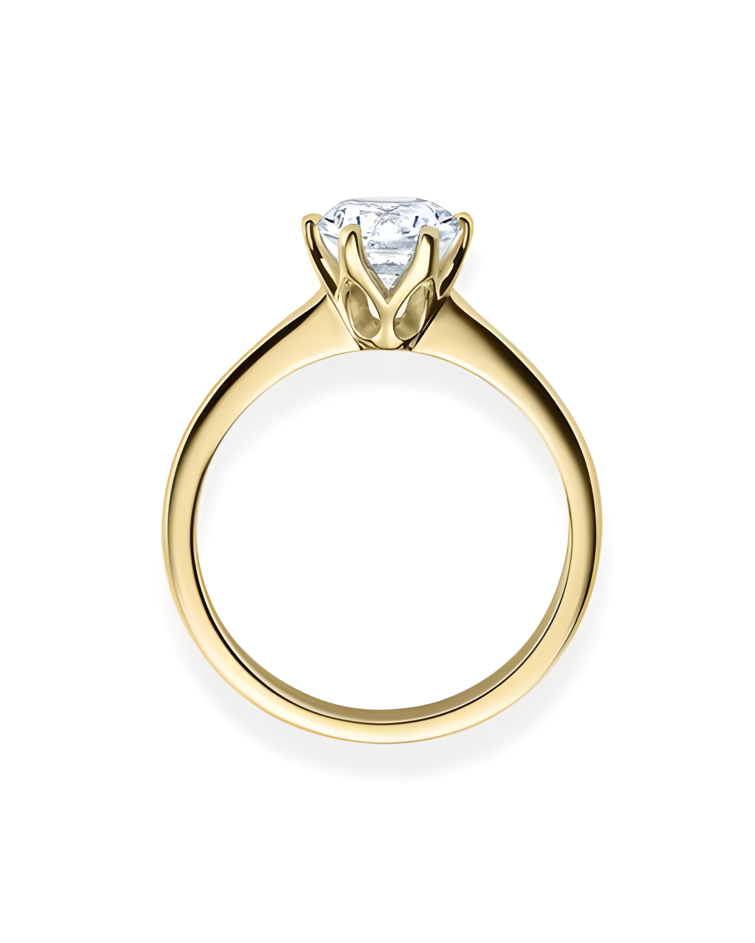 Centauri 0,30 | Oro amarillo - ANILLO DE COMPROMISO EN ORO - Fino y elegante anillo de pedida de oro amarillo con un diamante gr