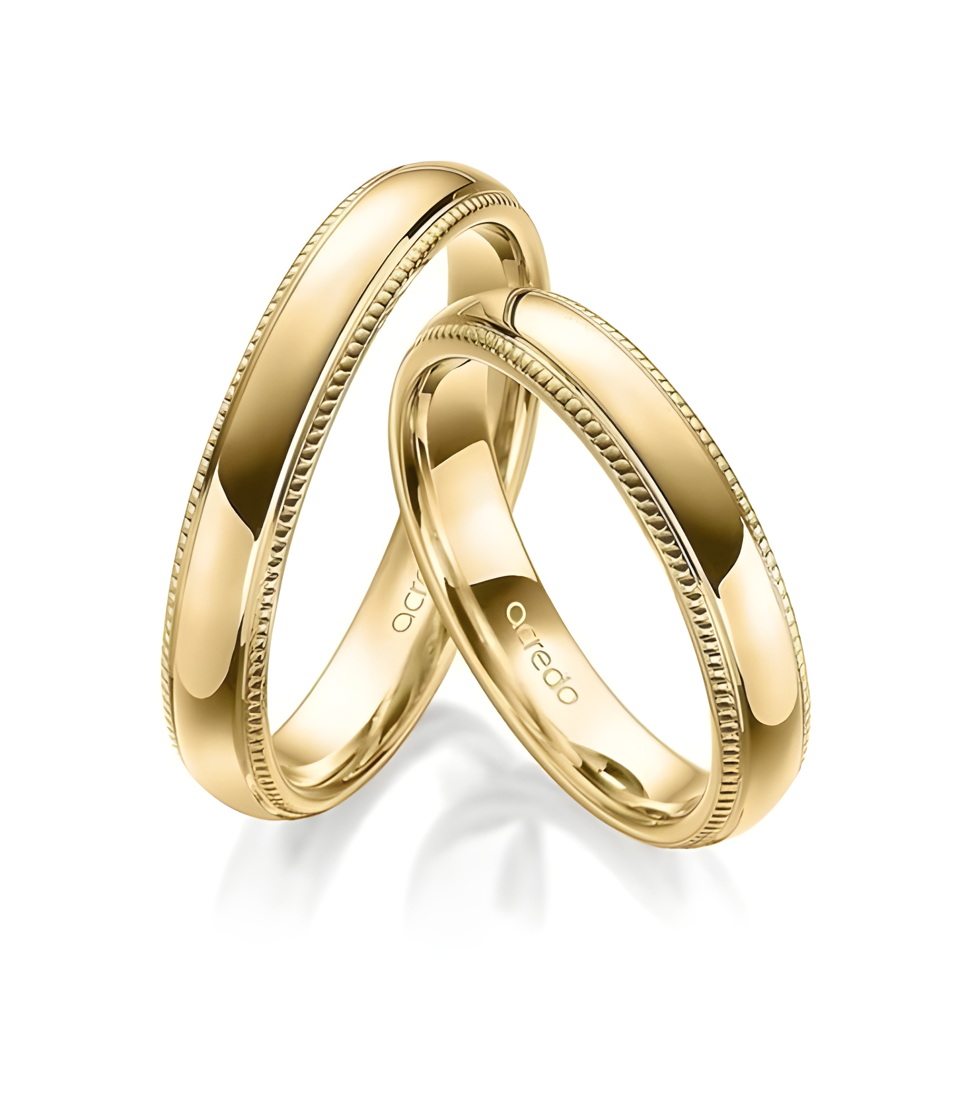 Alianzas de boda lisas en oro amarillo con un diseño especial - Alianzas de boda - 