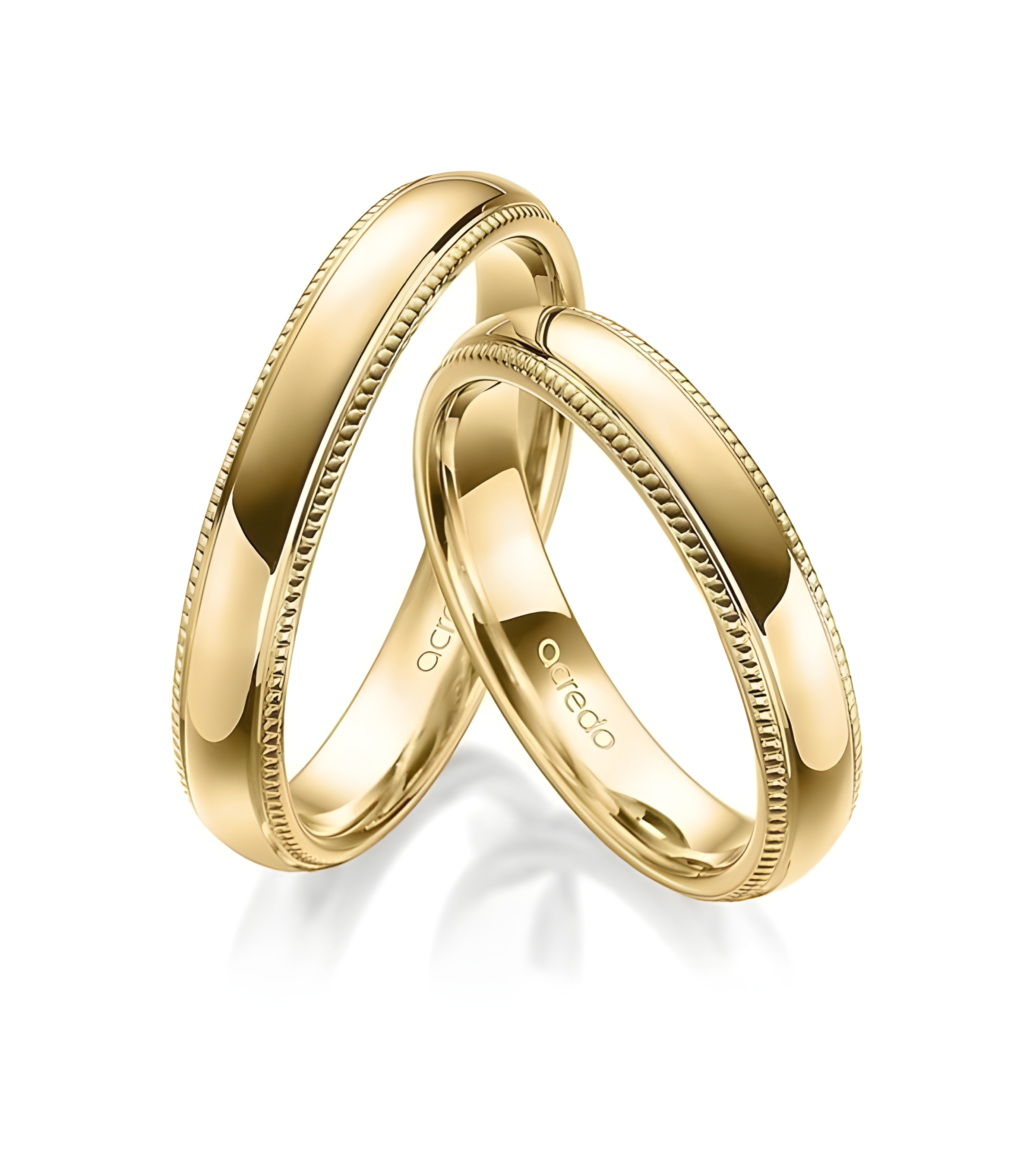 Alianzas de boda lisas en oro amarillo con un diseño especial - Alianzas de boda - 