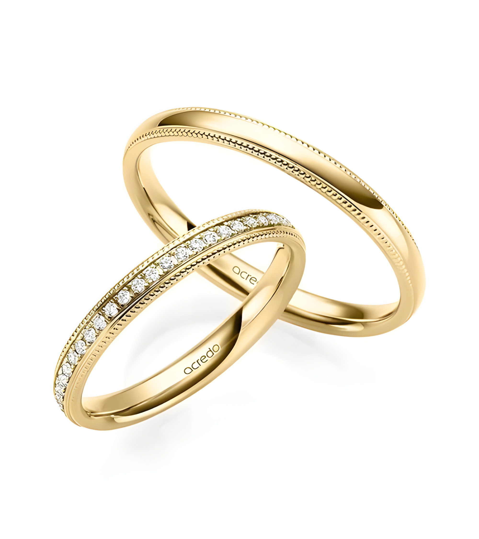 Alianzas de boda originales con diamantes en oro de 18K o 14K - Alianzas de boda - 


