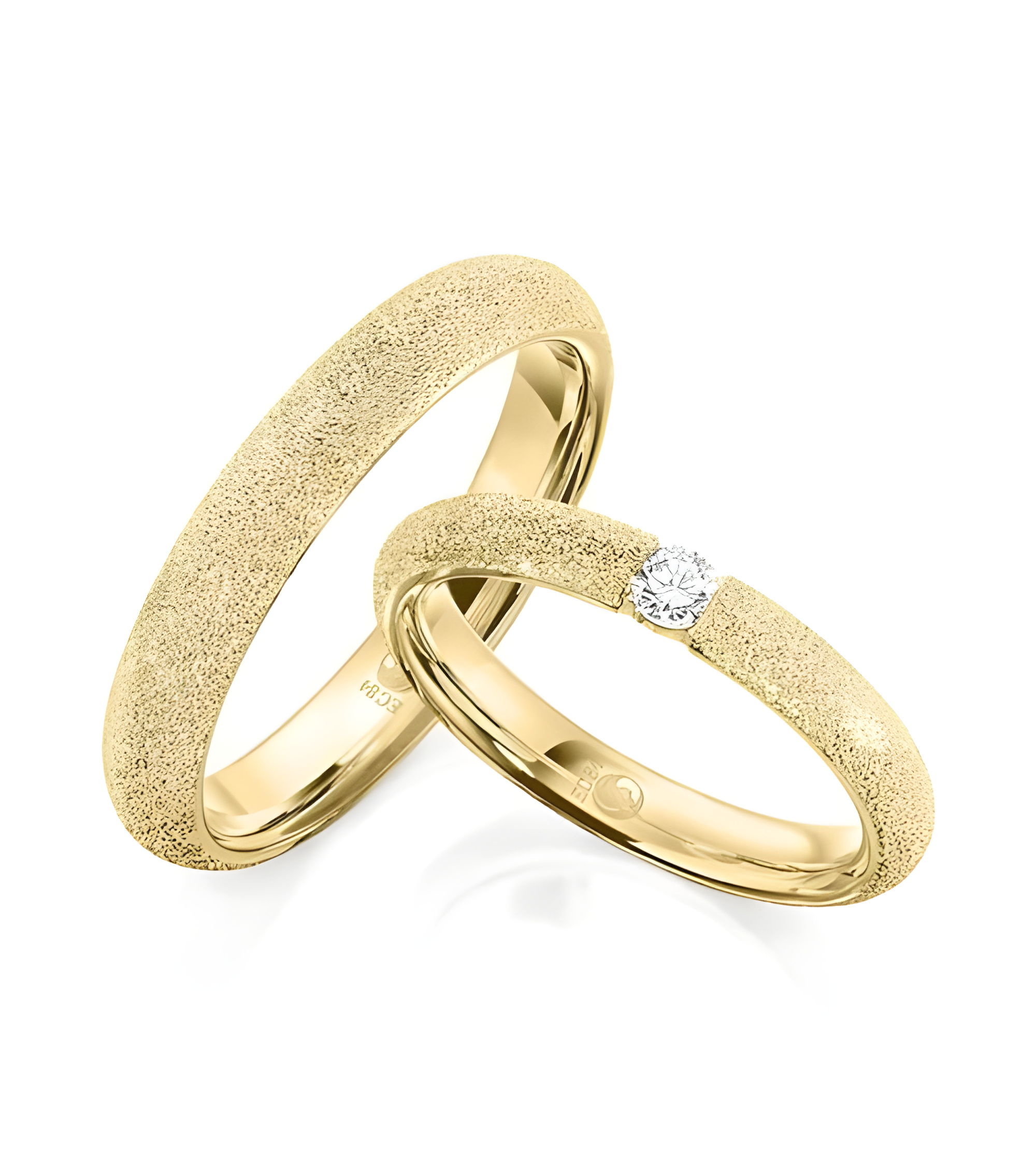 Espectaculares alianzas de boda originales con un diseño especial y un diamante - Alianzas de boda - 



