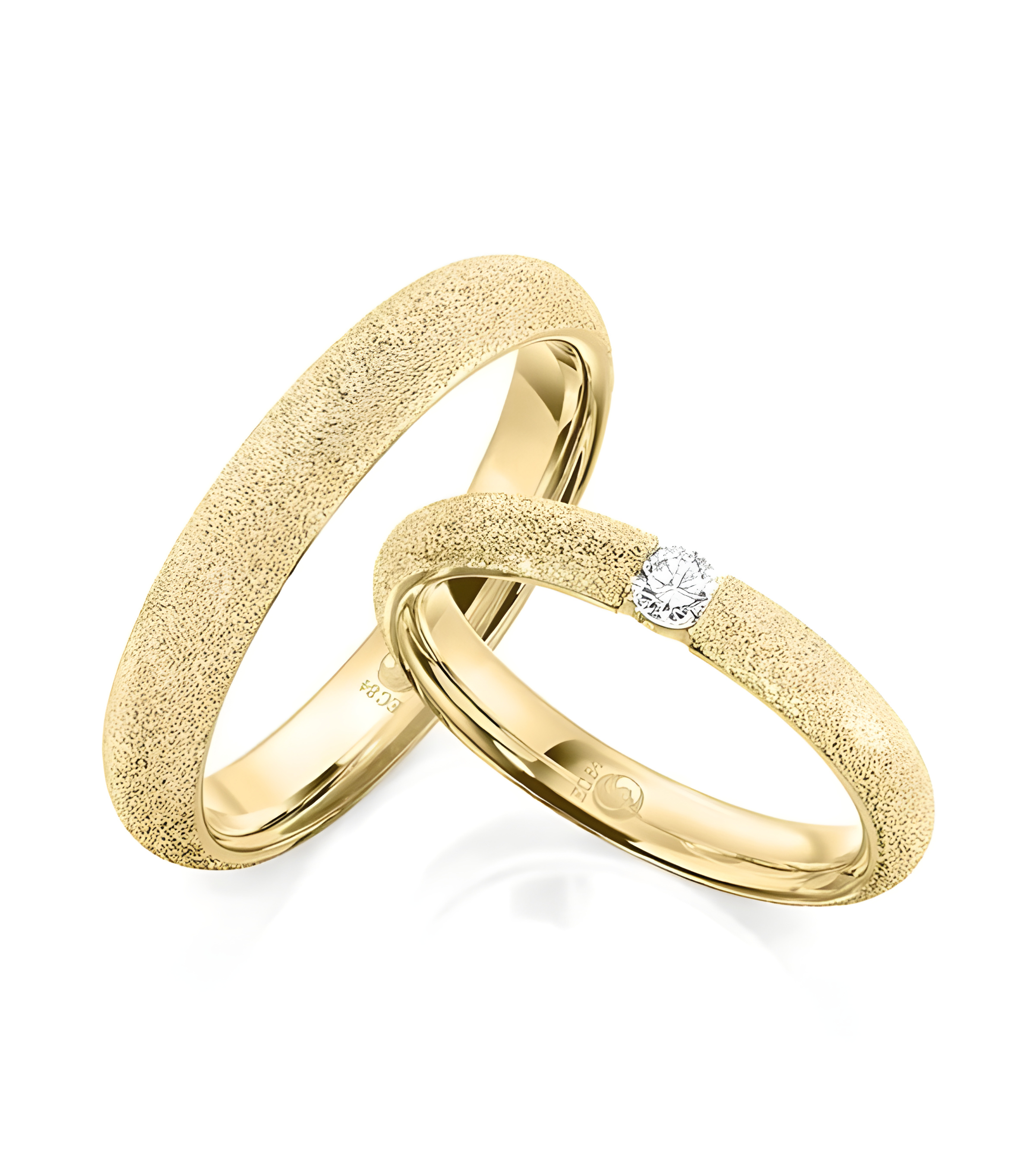 Espectaculares alianzas de boda originales con un diseño especial y un diamante - Alianzas de boda - 



