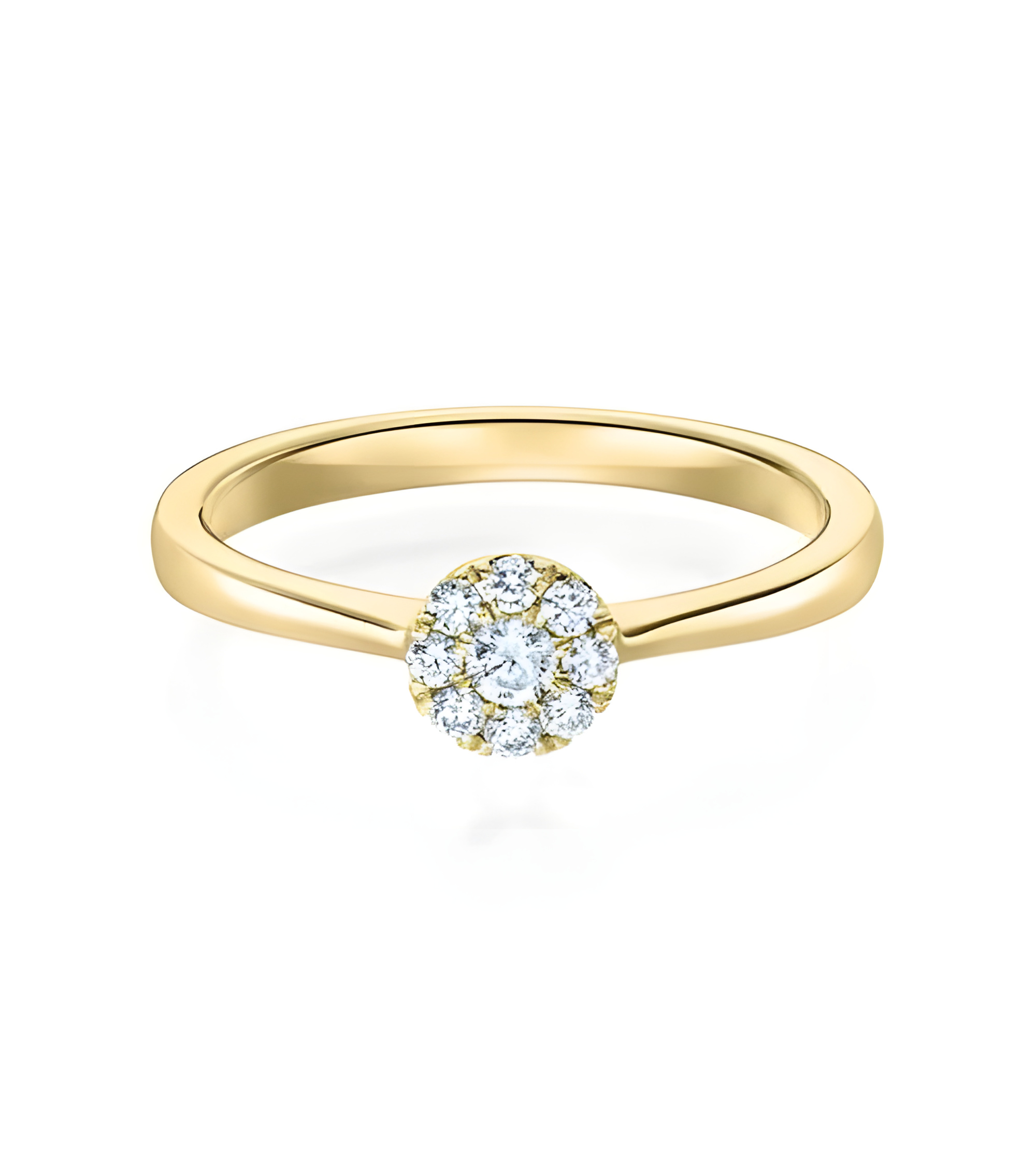 Scorpii 0,15 | Oro amarillo - ANILLO DE COMPROMISO EN ORO - Precioso anillo de compromiso tipo solitario de oro de 18K con 9 dia