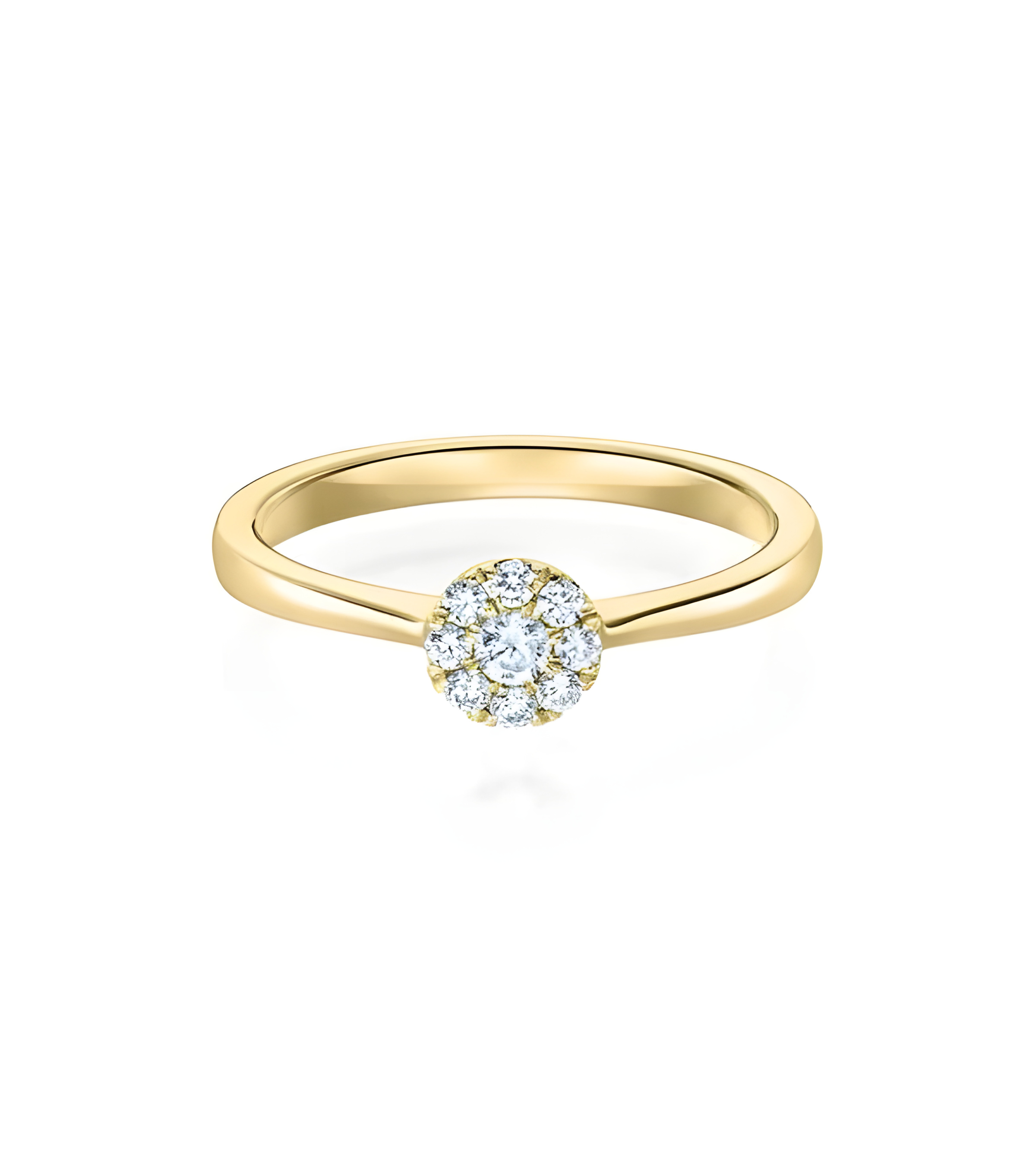 Scorpii 0,15 | Oro amarillo - ANILLO DE COMPROMISO EN ORO - Precioso anillo de compromiso tipo solitario de oro de 18K con 9 dia