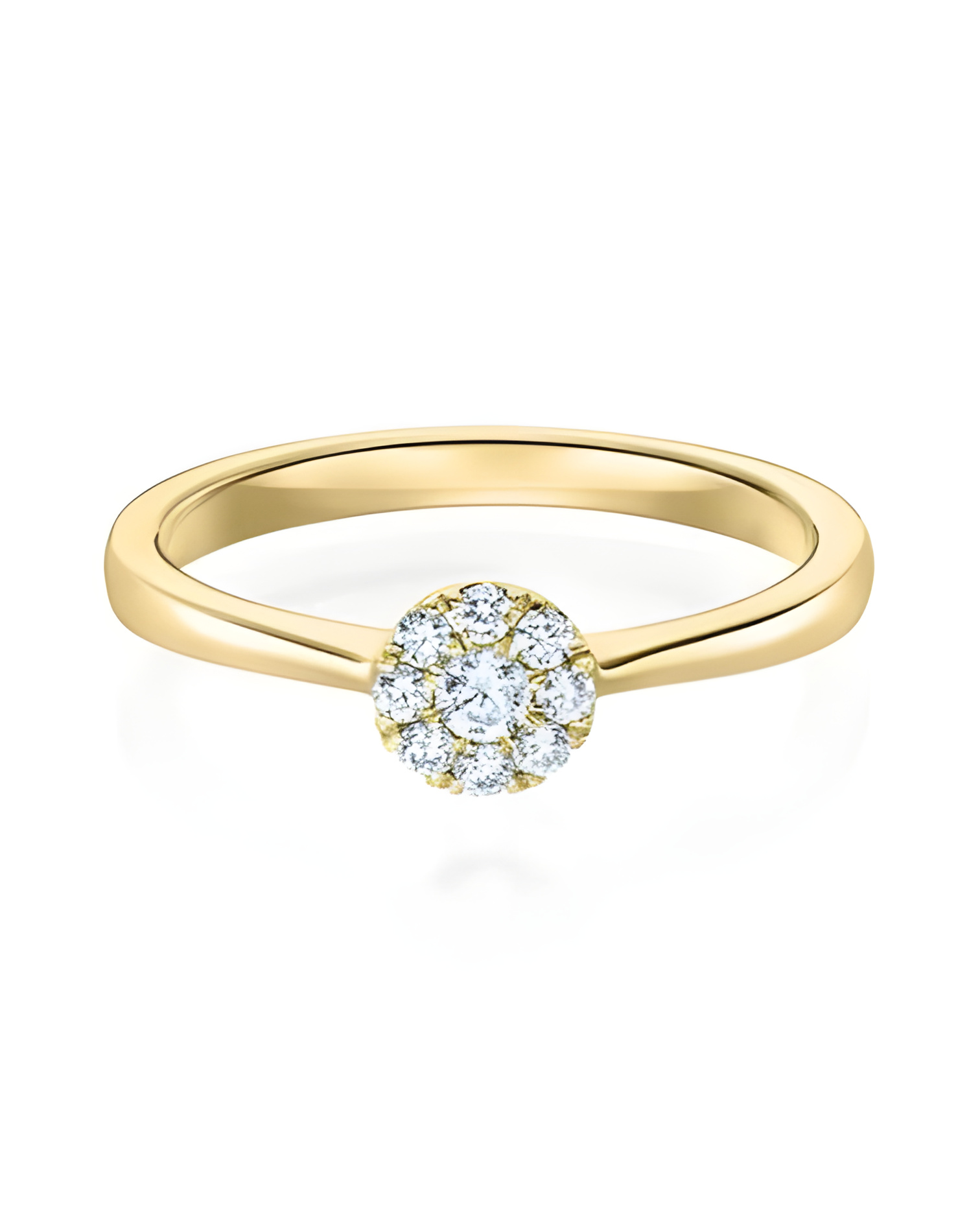 Scorpii 0,15 | Oro amarillo - ANILLO DE COMPROMISO EN ORO - Precioso anillo de compromiso tipo solitario de oro de 18K con 9 dia