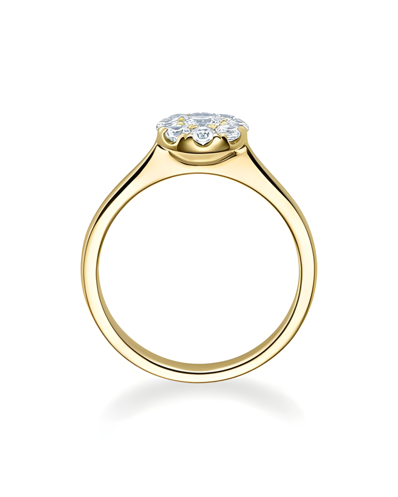 Scorpii 0,15 | Oro amarillo - ANILLO DE COMPROMISO EN ORO - Precioso anillo de compromiso tipo solitario de oro de 18K con 9 dia