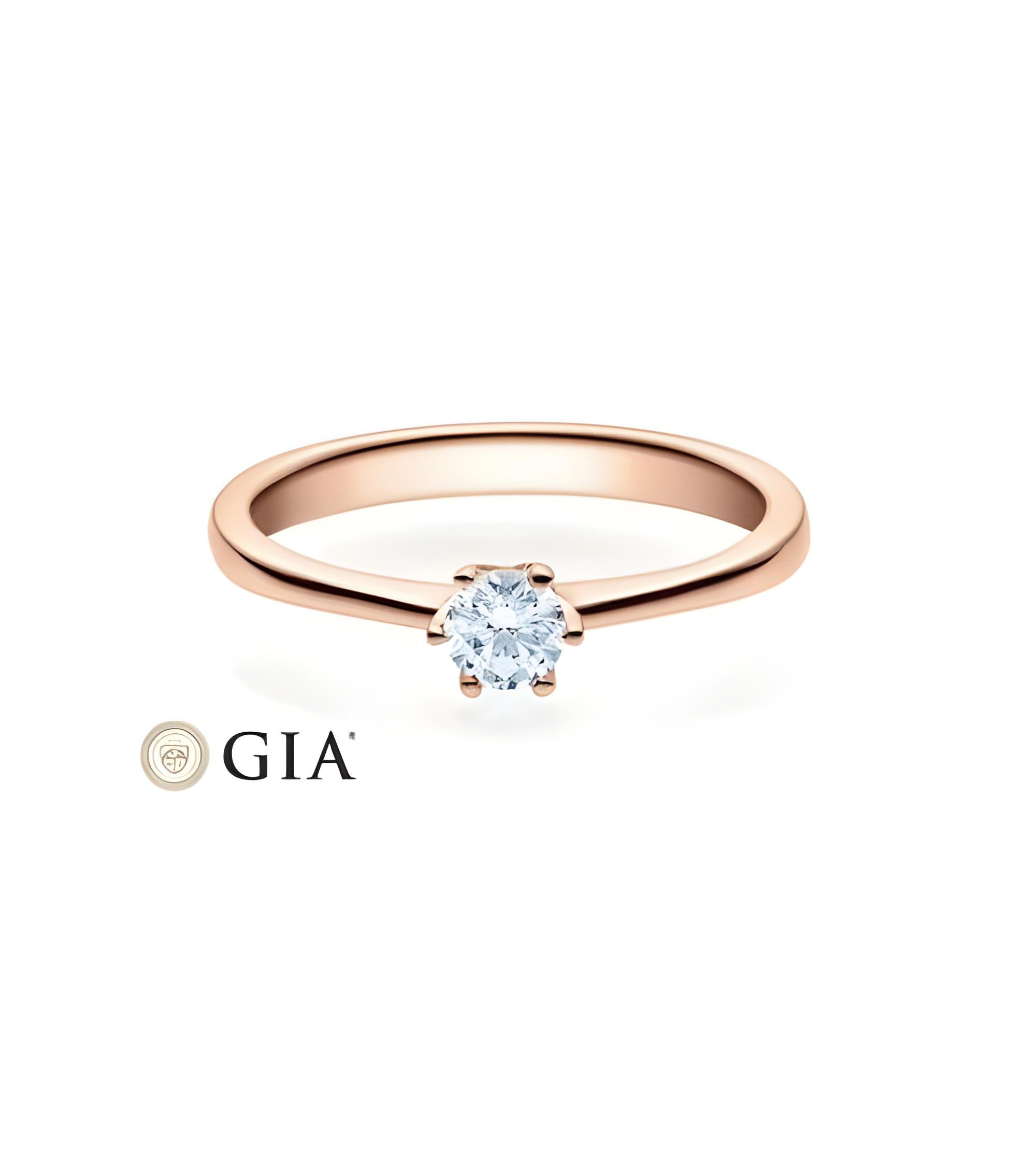 Centauri 0,30 | Oro rosa - ANILLOS DE COMPROMISO EN ORO ROSA - Fino anillo de compromiso rosa con un excepcional diamante natura