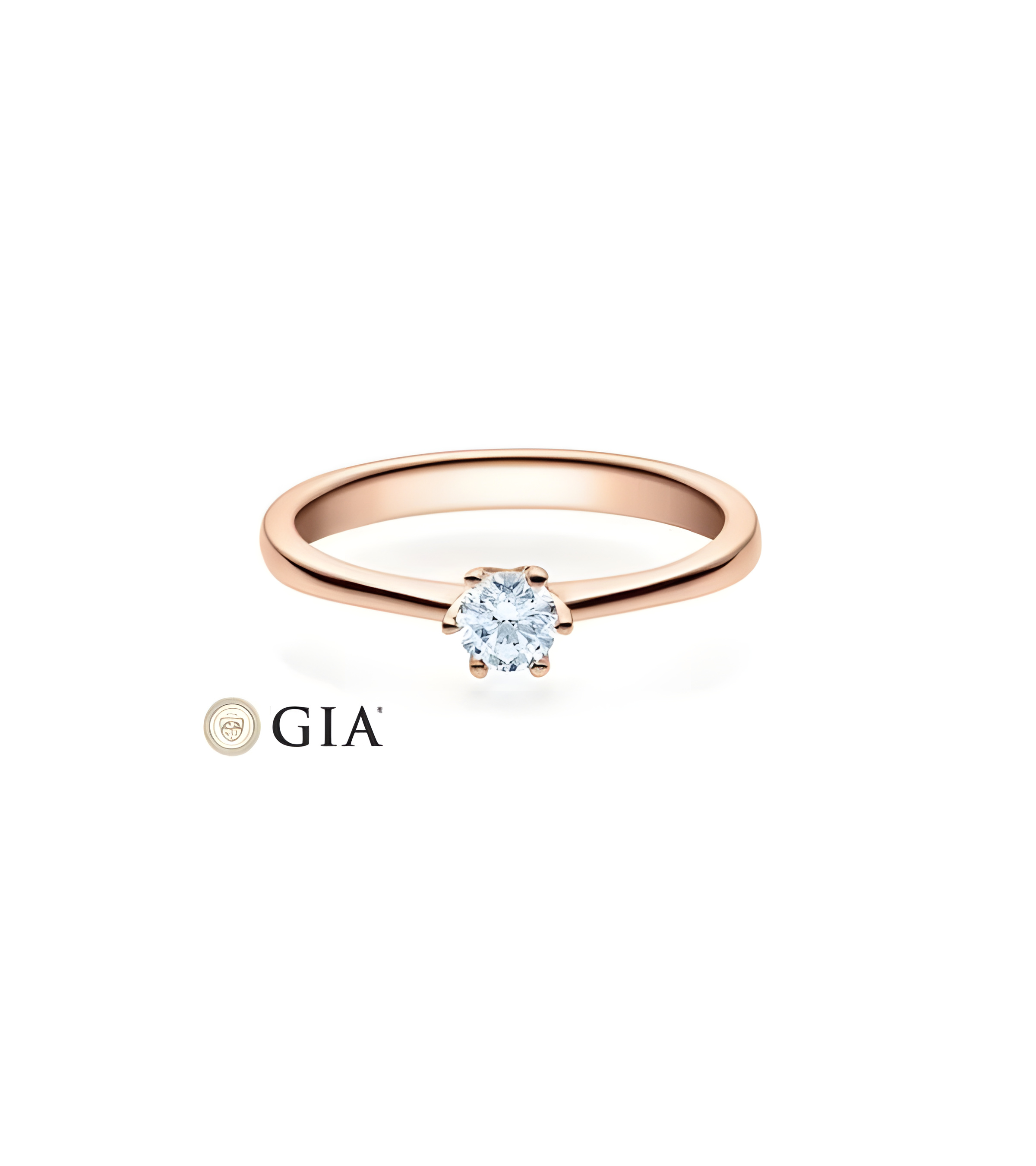 Centauri 0,30 | Oro rosa - ANILLOS DE COMPROMISO EN ORO ROSA - Fino anillo de compromiso rosa con un excepcional diamante natura