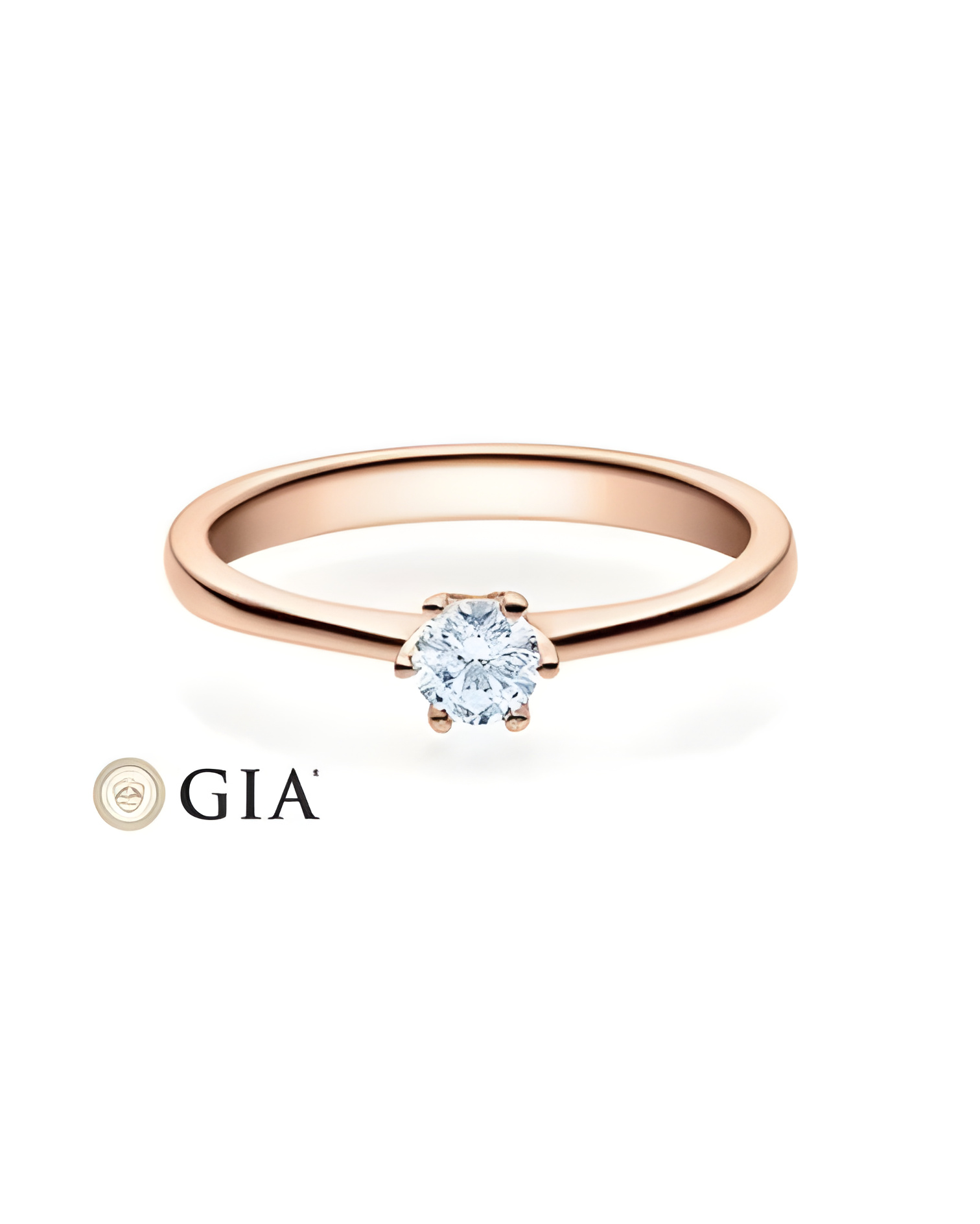 Centauri 0,30 | Oro rosa - ANILLOS DE COMPROMISO EN ORO ROSA - Fino anillo de compromiso rosa con un excepcional diamante natura