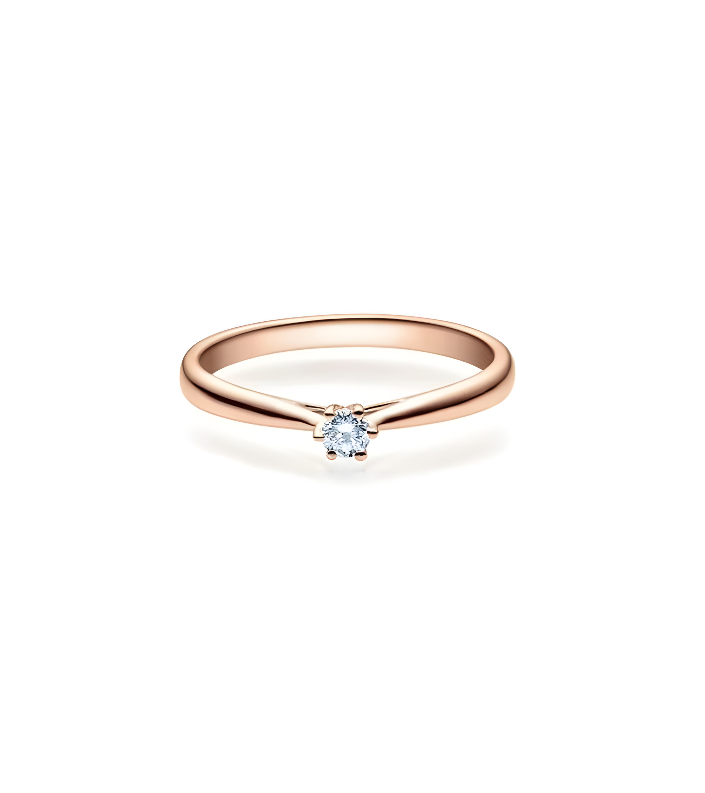 Achernar 0,10 | Oro rosa - ANILLOS DE COMPROMISO EN ORO ROSA - Anillo de compromiso rosa para mujer con un diamante natural étic