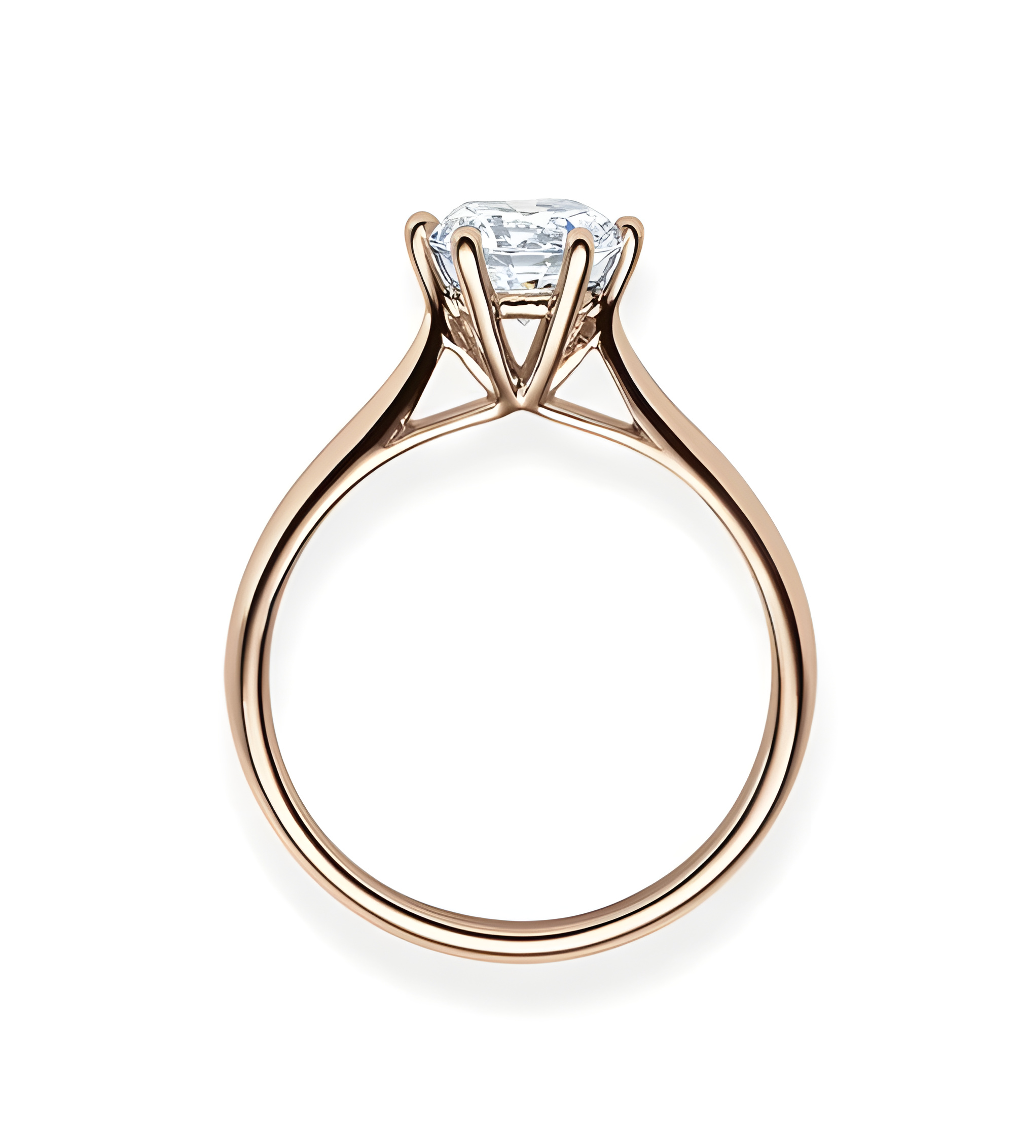 Achernar 0,10 | Oro rosa - ANILLOS DE COMPROMISO EN ORO ROSA - Anillo de compromiso rosa para mujer con un diamante natural étic