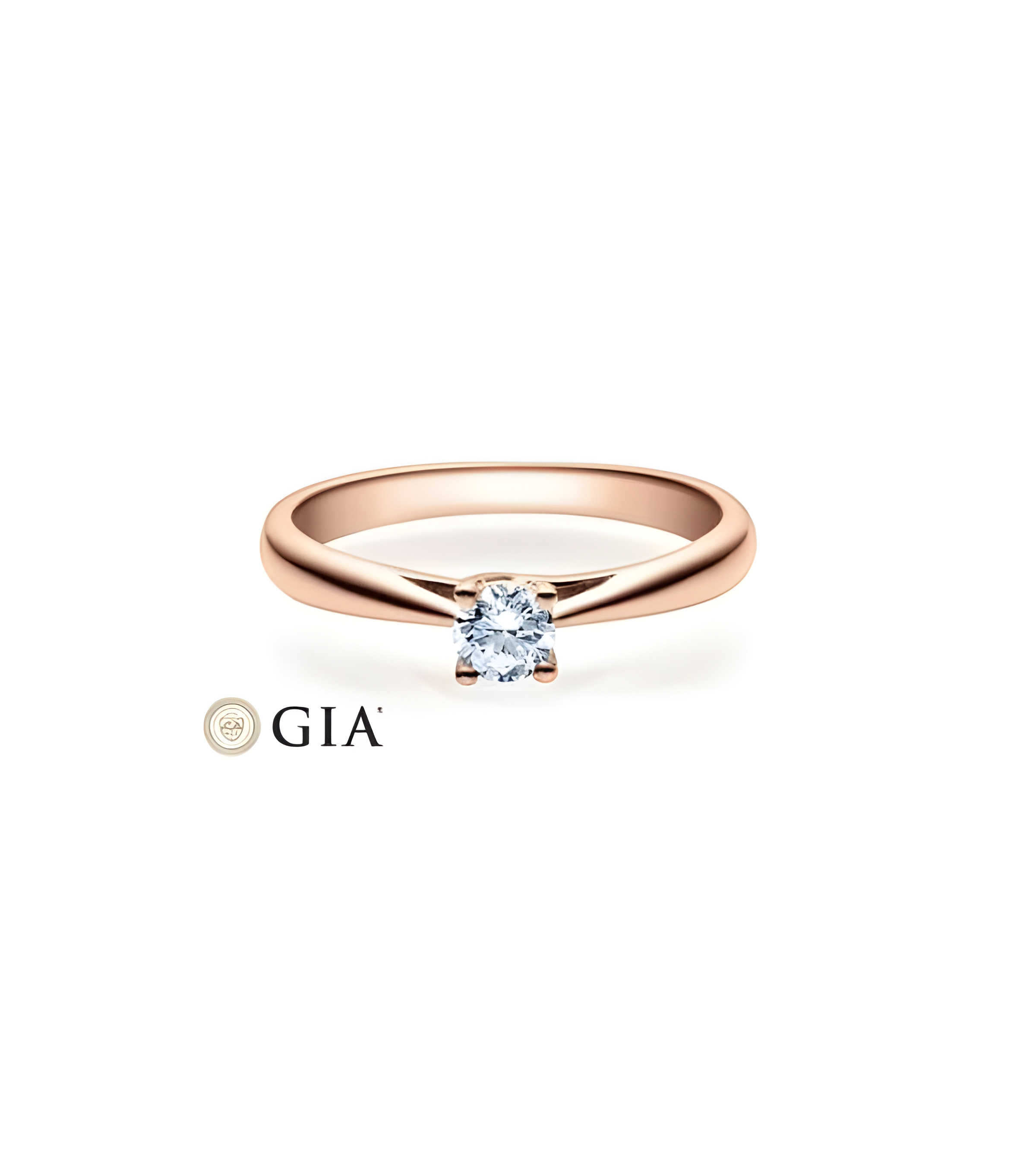 Alnilam 0,30 | Oro rosa - ANILLOS DE COMPROMISO EN ORO ROSA - Anillo rosa con un diamante "Hearts and Arrows" para la pedida de 