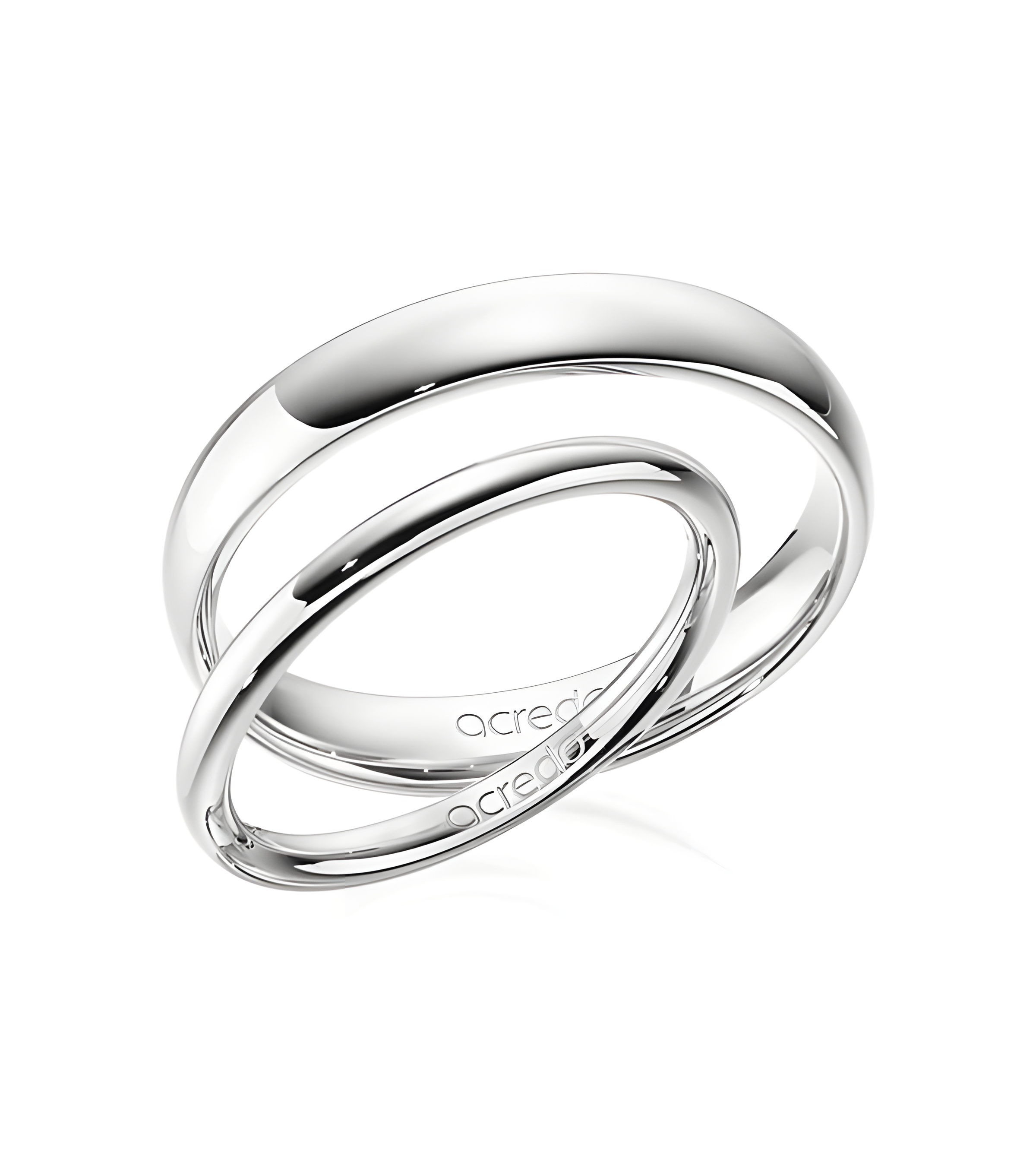 Finas alianzas de boda en oro blanco de 14K o 18K - Alianzas de boda - 

