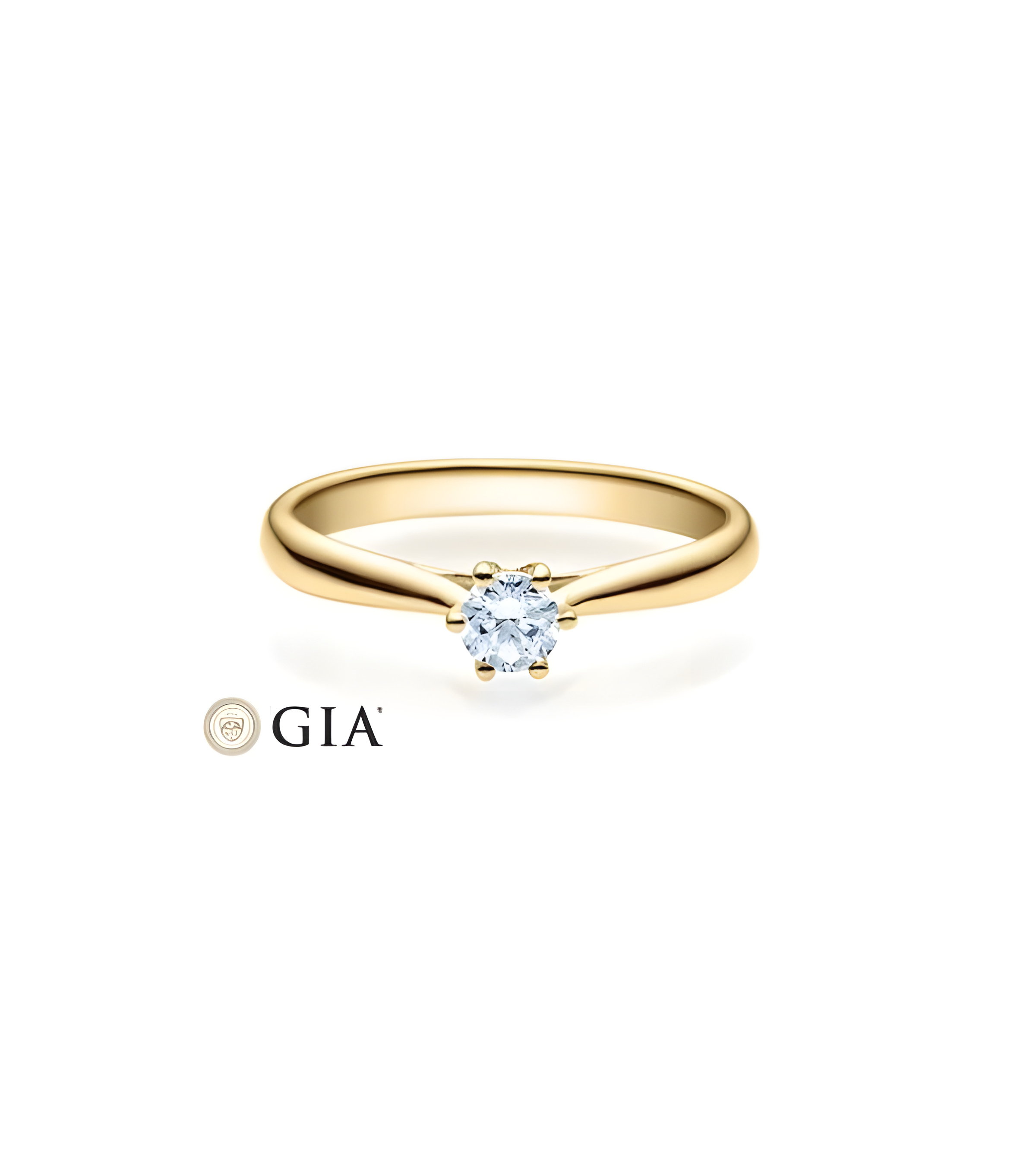 Achernar 0,30 | Oro amarillo - ANILLO DE COMPROMISO EN ORO - Anillo de pedida de oro con un extraordinario diamante natural