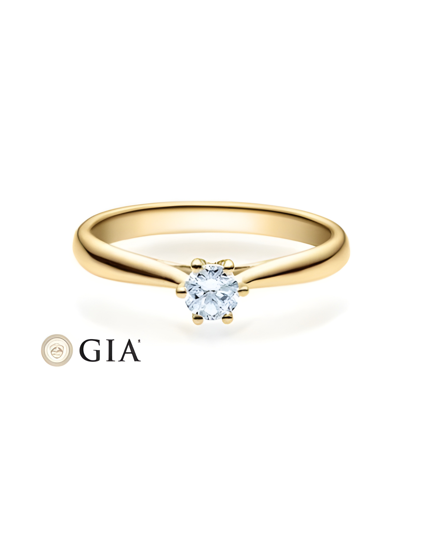 Achernar 0,30 | Oro amarillo - ANILLO DE COMPROMISO EN ORO - Anillo de pedida de oro con un extraordinario diamante natural