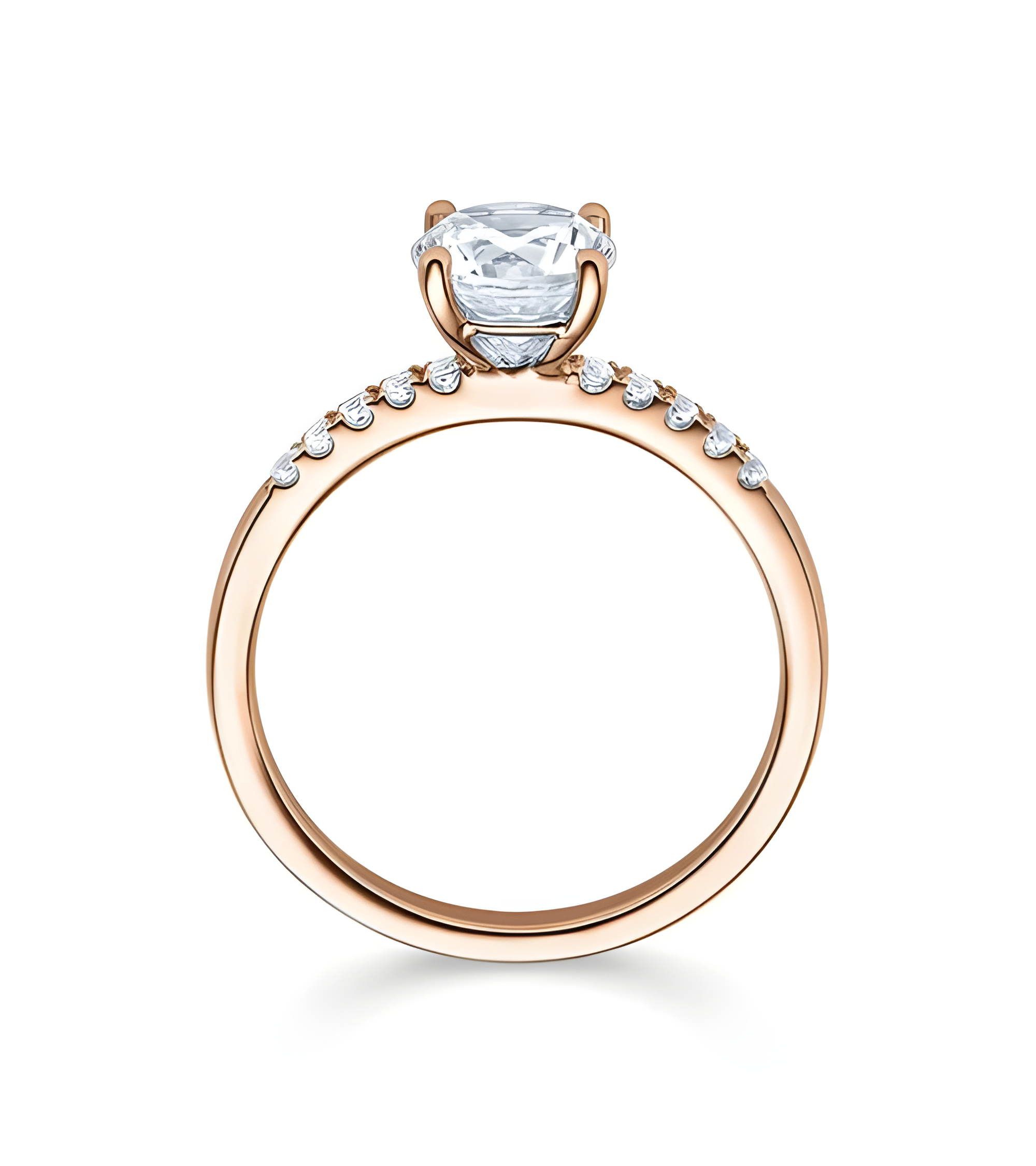 Aldebarán 0,43 | Oro rosa - ANILLOS DE COMPROMISO EN ORO ROSA - Anillo de compromiso con diamantes sostenibles confeccionado en 