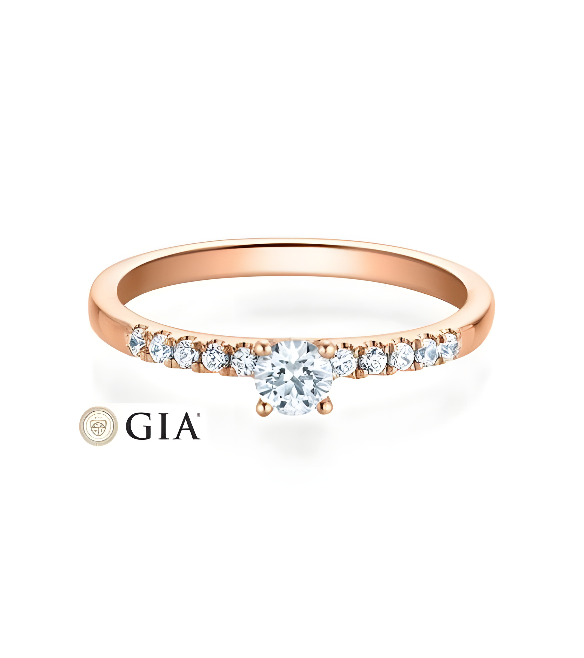 Aldebarán 0,43 | Oro rosa - ANILLOS DE COMPROMISO EN ORO ROSA - Anillo de compromiso con diamantes sostenibles confeccionado en 