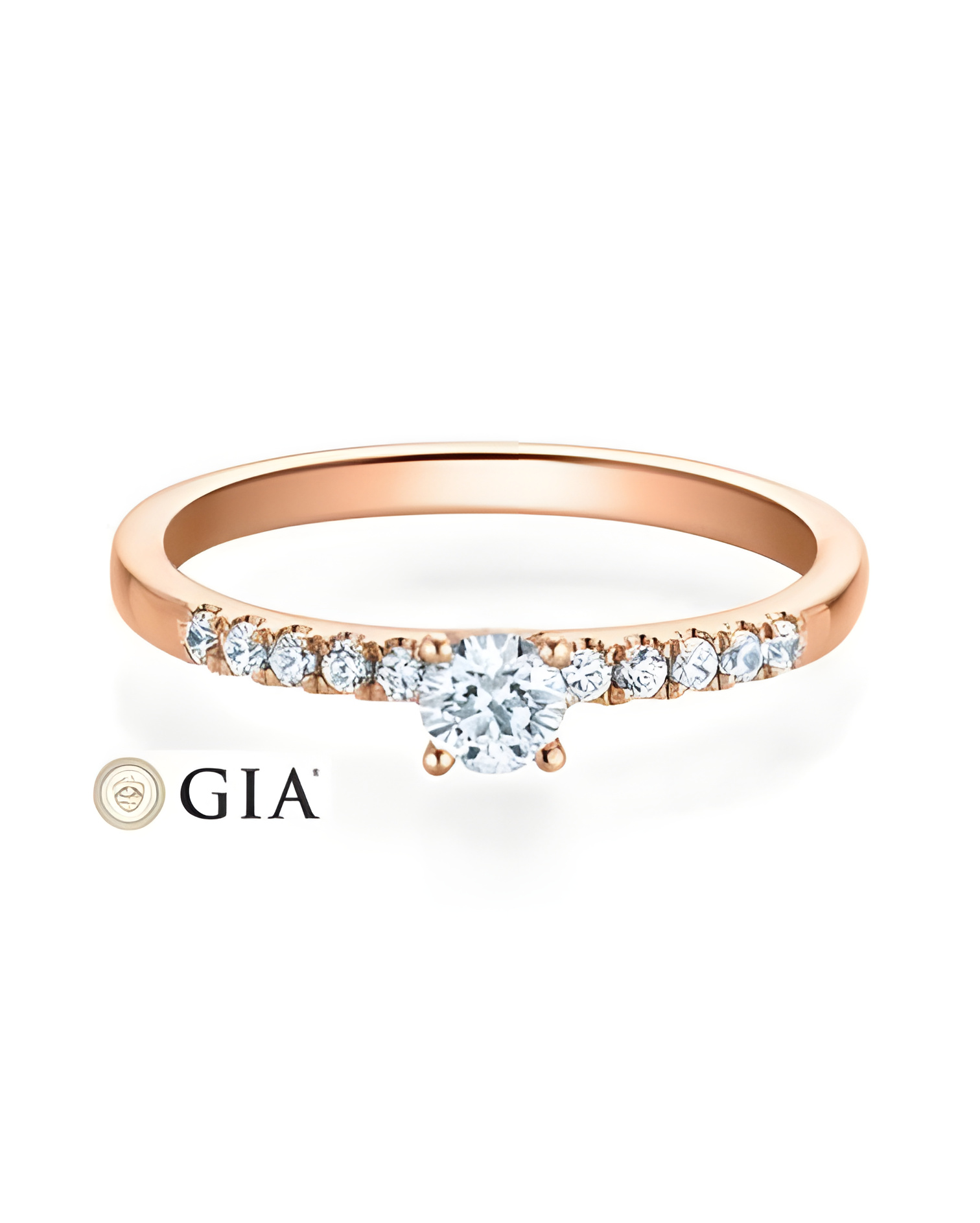 Aldebarán 0,43 | Oro rosa - ANILLOS DE COMPROMISO EN ORO ROSA - Anillo de compromiso con diamantes sostenibles confeccionado en 