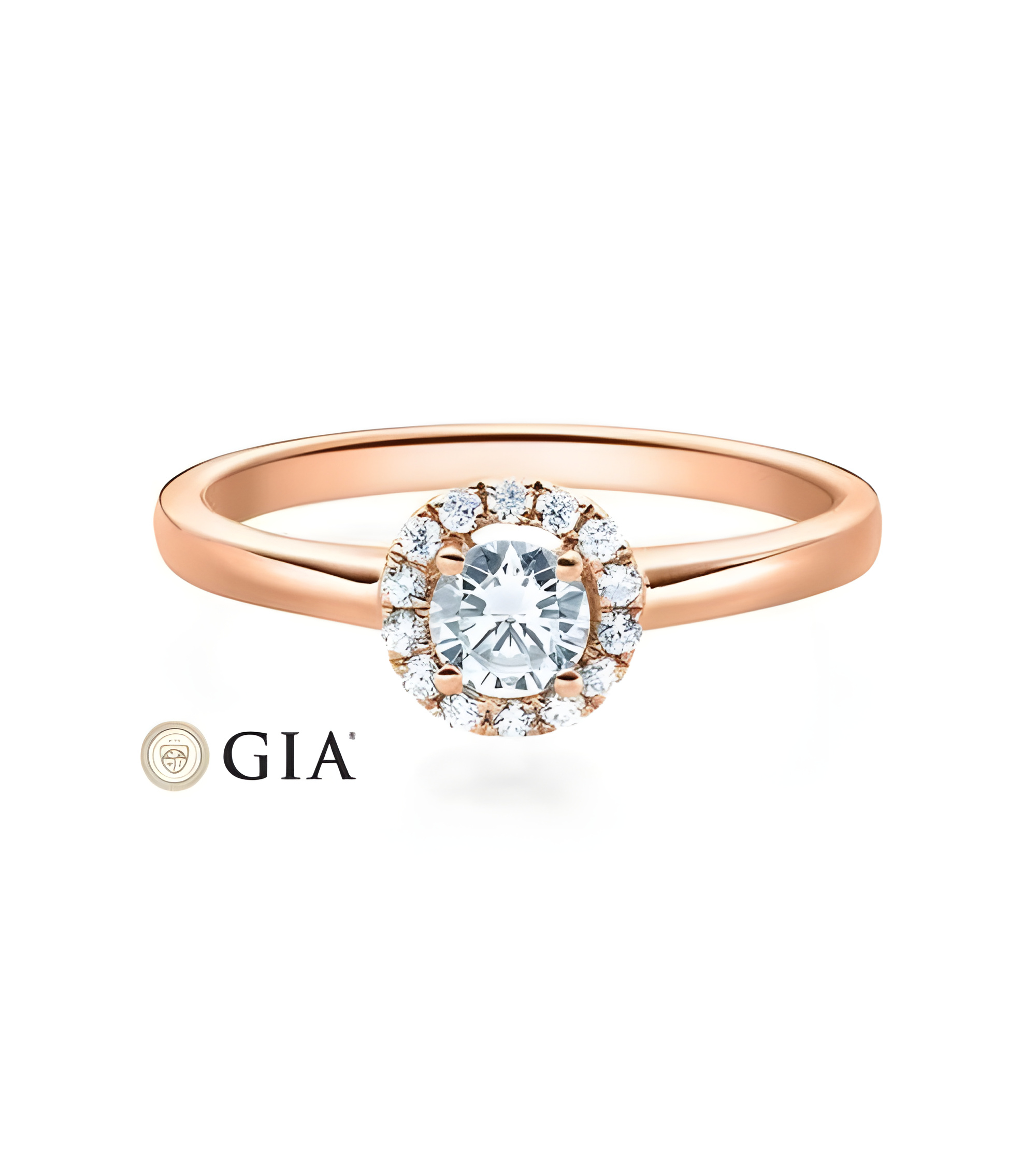 Tauri 0,38 | Oro rosa - ANILLOS DE COMPROMISO EN ORO ROSA - Original anillo de pedida de oro rosa tipo solitario con diamantes a