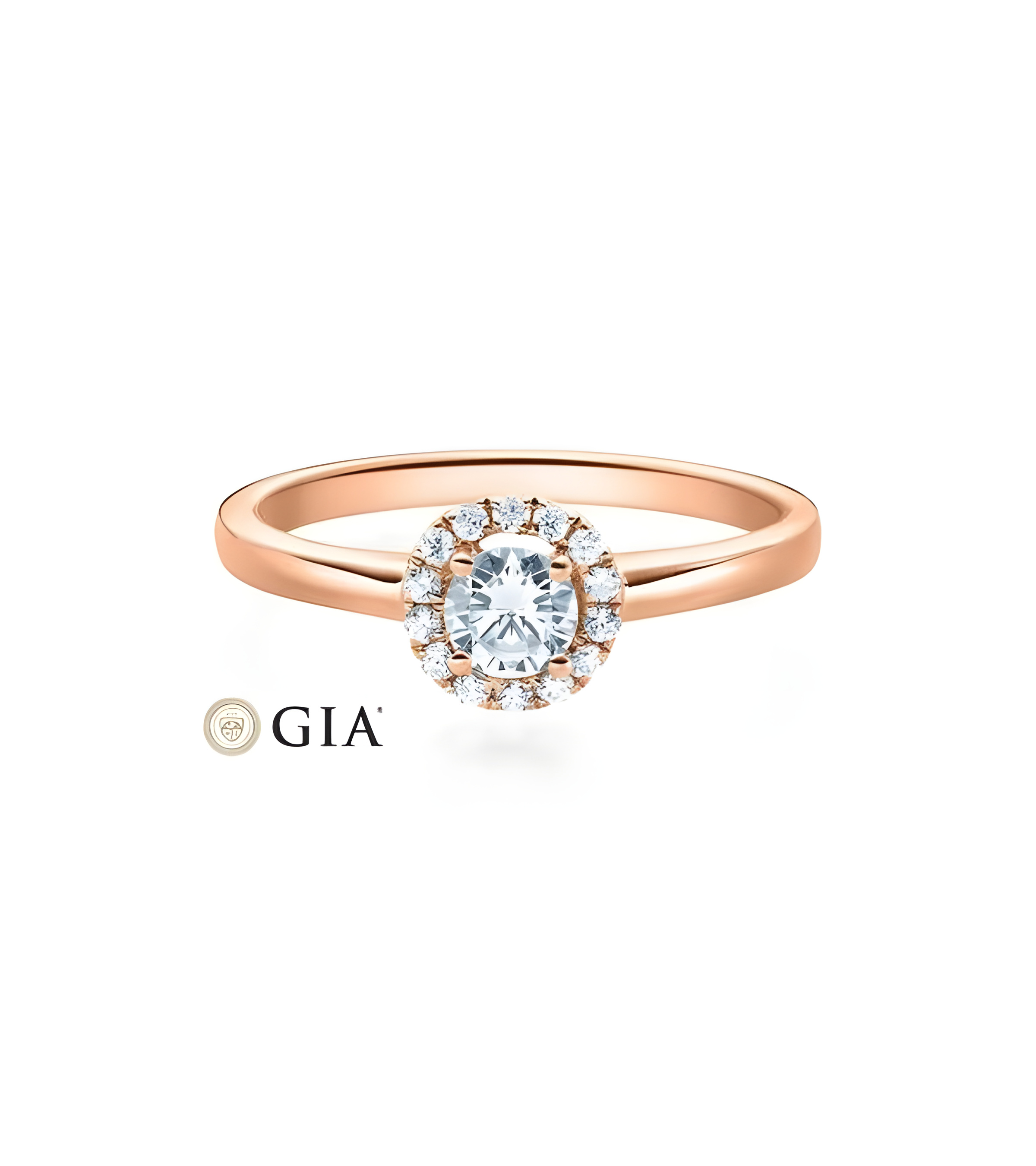 Tauri 0,38 | Oro rosa - ANILLOS DE COMPROMISO EN ORO ROSA - Original anillo de pedida de oro rosa tipo solitario con diamantes a