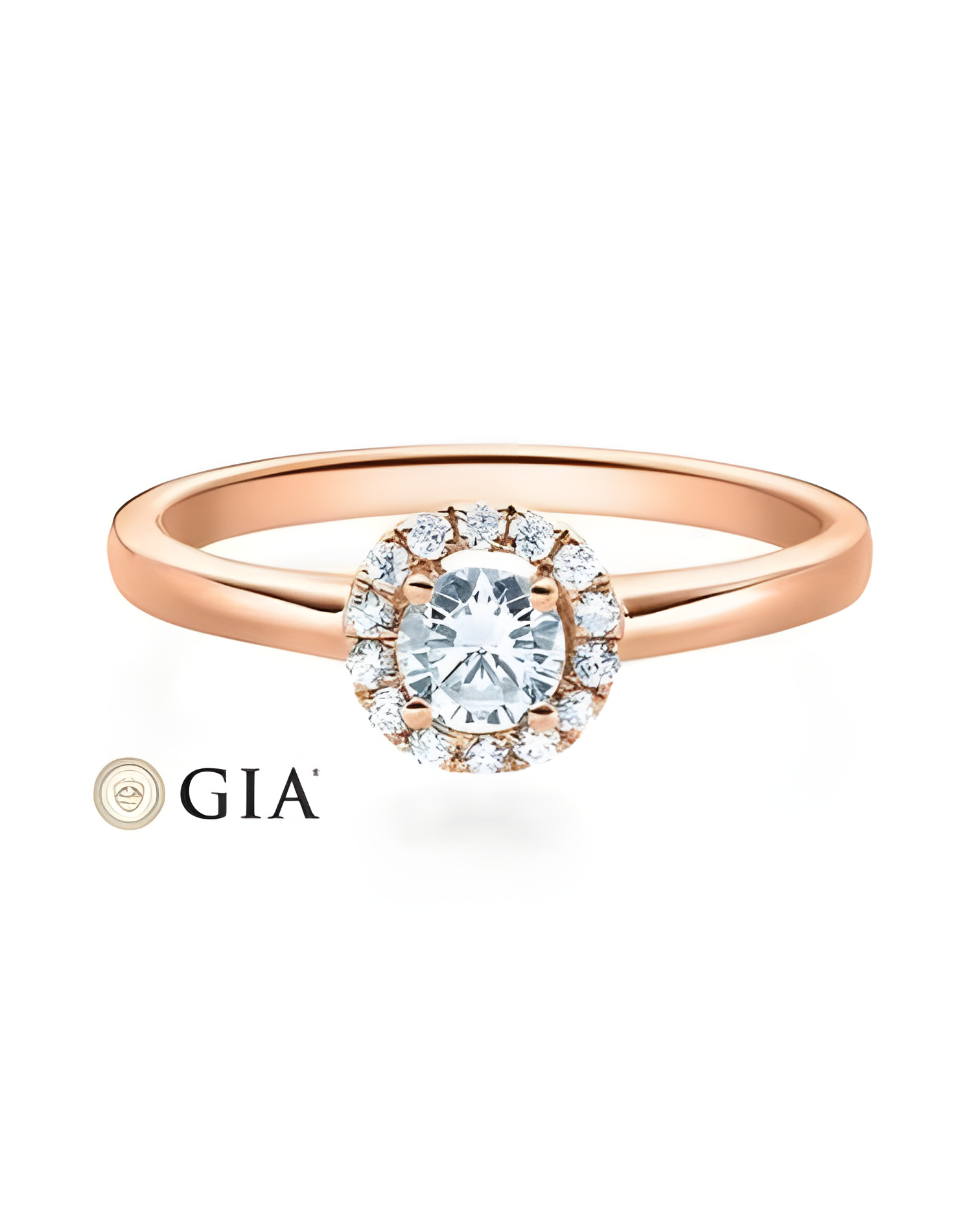 Tauri 0,38 | Oro rosa - ANILLOS DE COMPROMISO EN ORO ROSA - Original anillo de pedida de oro rosa tipo solitario con diamantes a