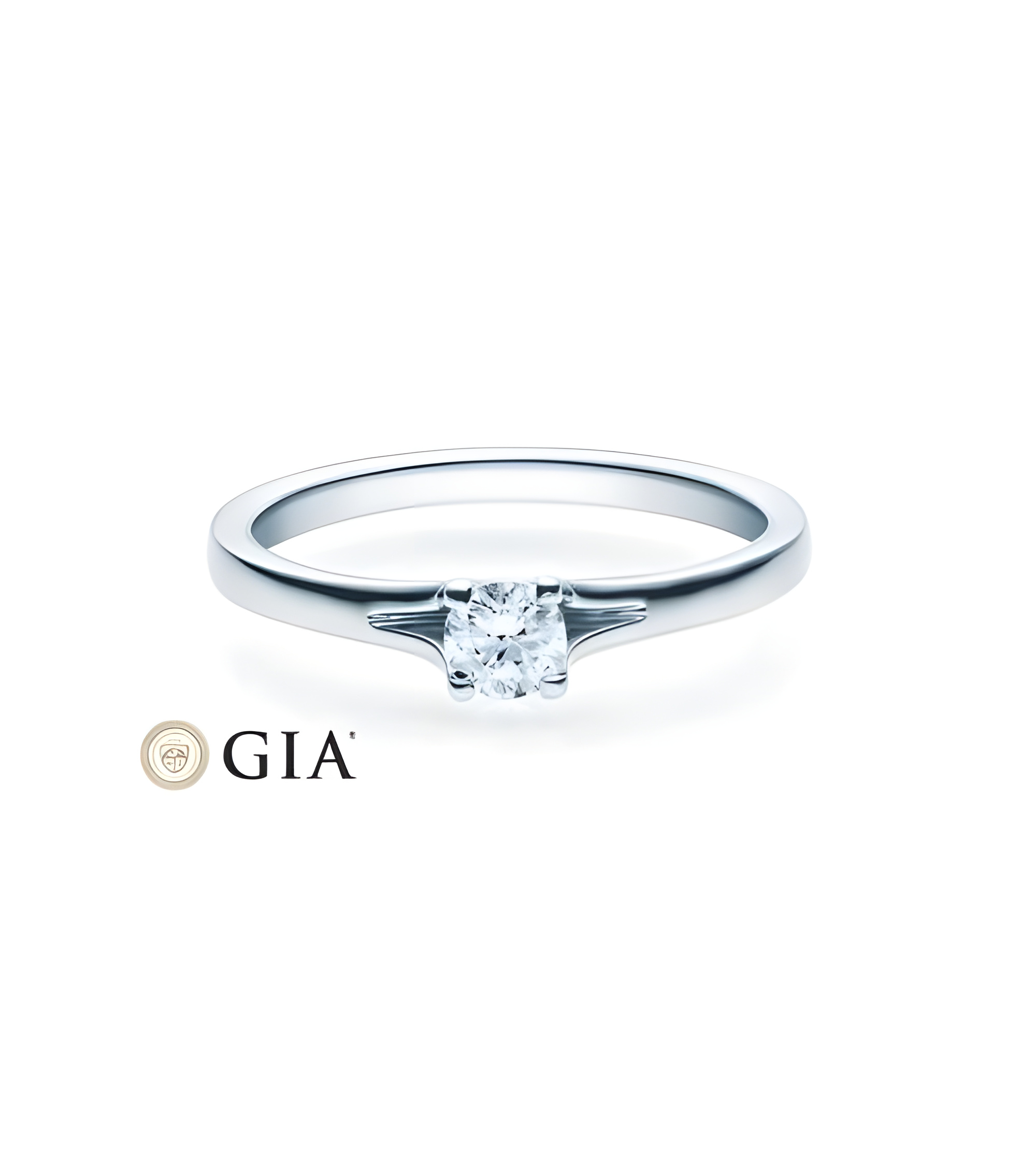 Fénix 0,30 | Oro blanco o Platino - Anillos de compromiso - Anillo de compromiso en platino u oro blanco con un diamante visible