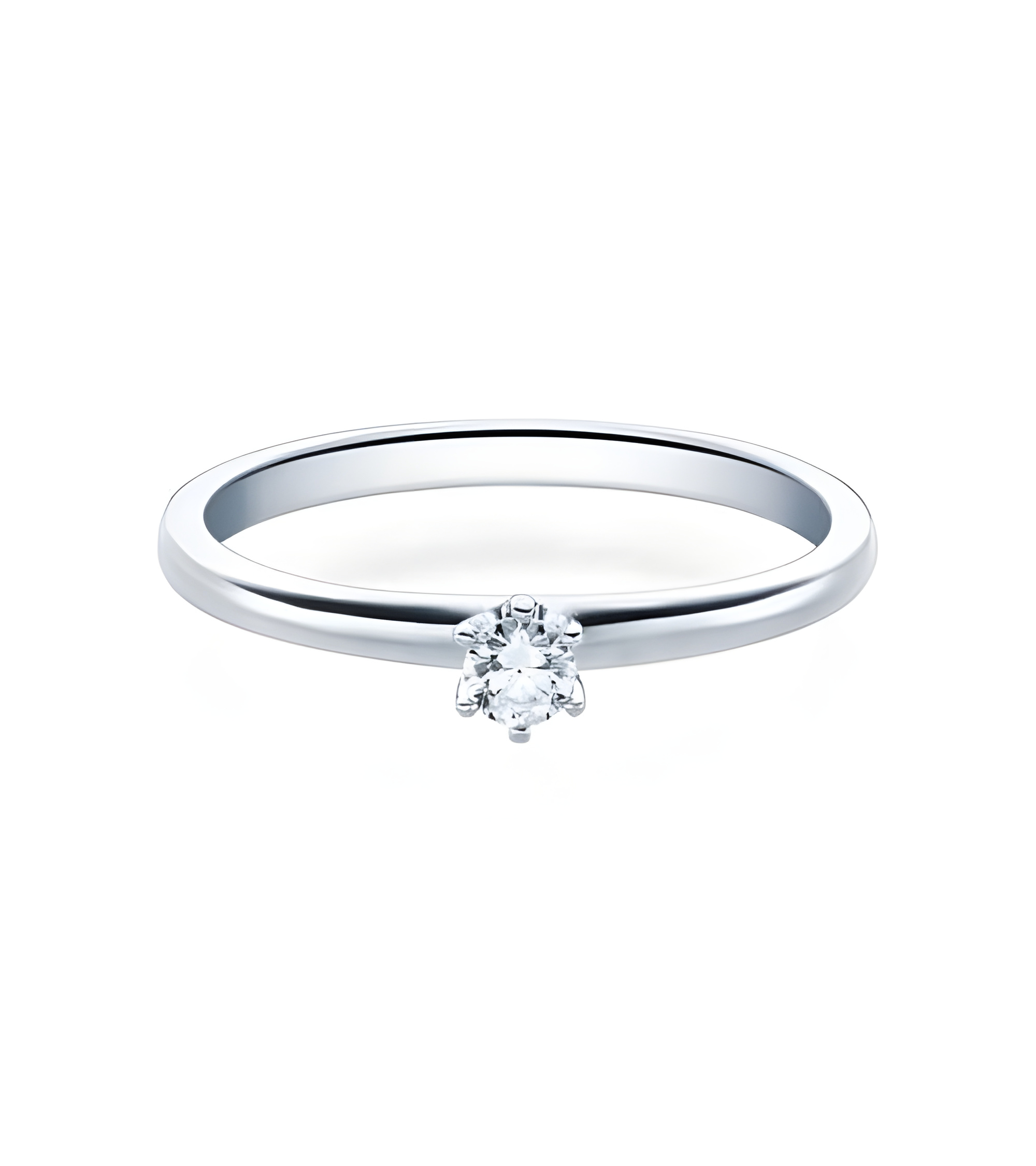 Wezen 0,10 | Oro blanco o Platino - Anillos de compromiso - Clásico anillo de compromiso en oro blanco o platino