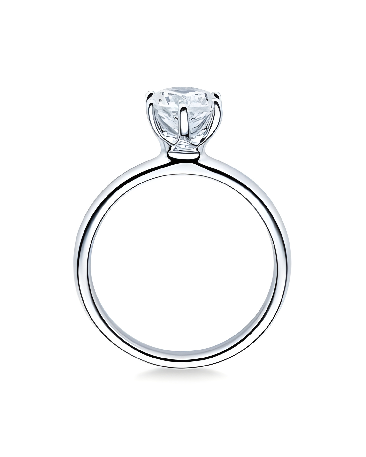 Wezen 0,10 | Oro blanco o Platino - Anillos de compromiso - Clásico anillo de compromiso en oro blanco o platino