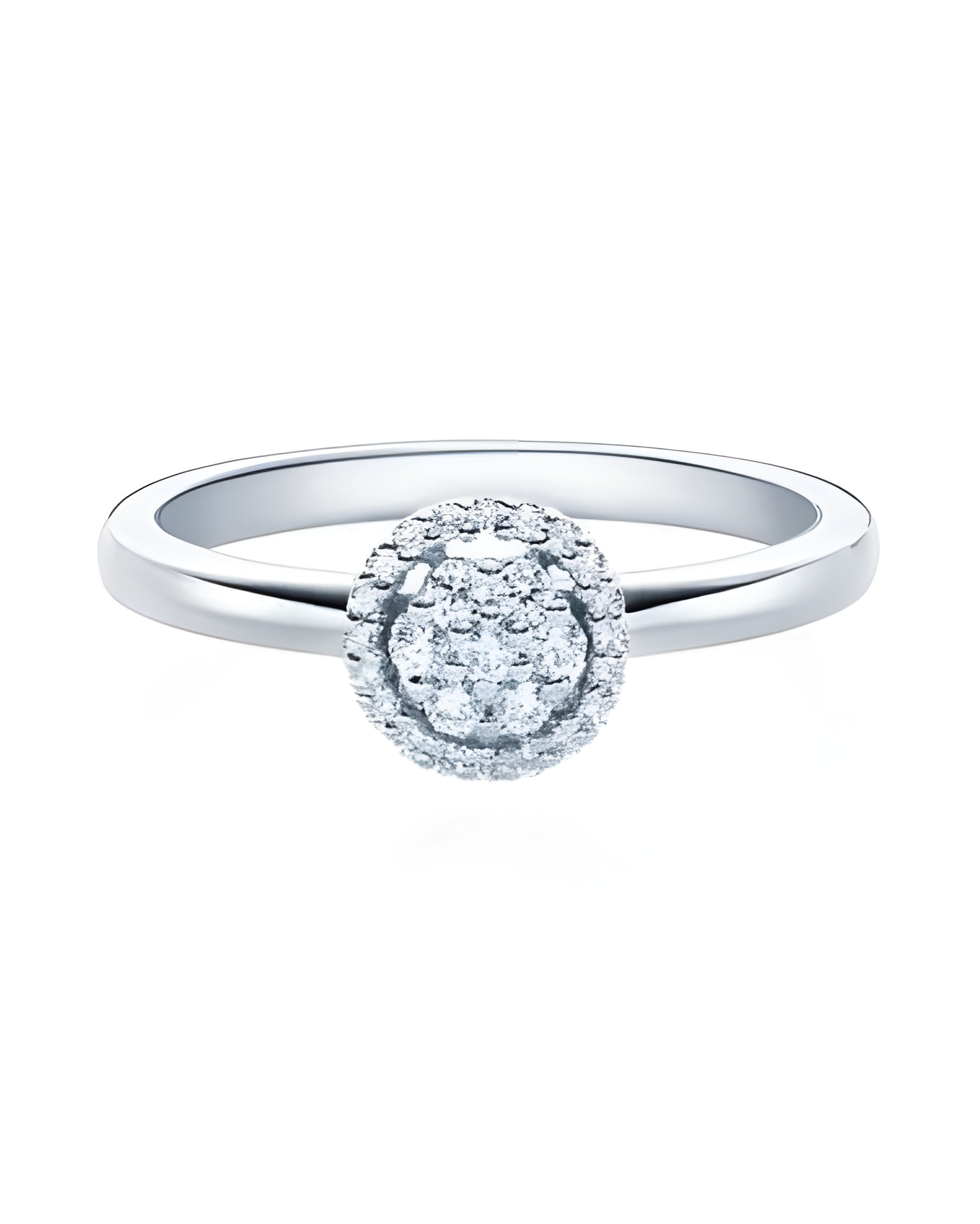 Orionis 0,15 | Oro blanco o Platino - Anillos de compromiso - Anillos de pedida con varios diamantes y una esfera de diamantes a