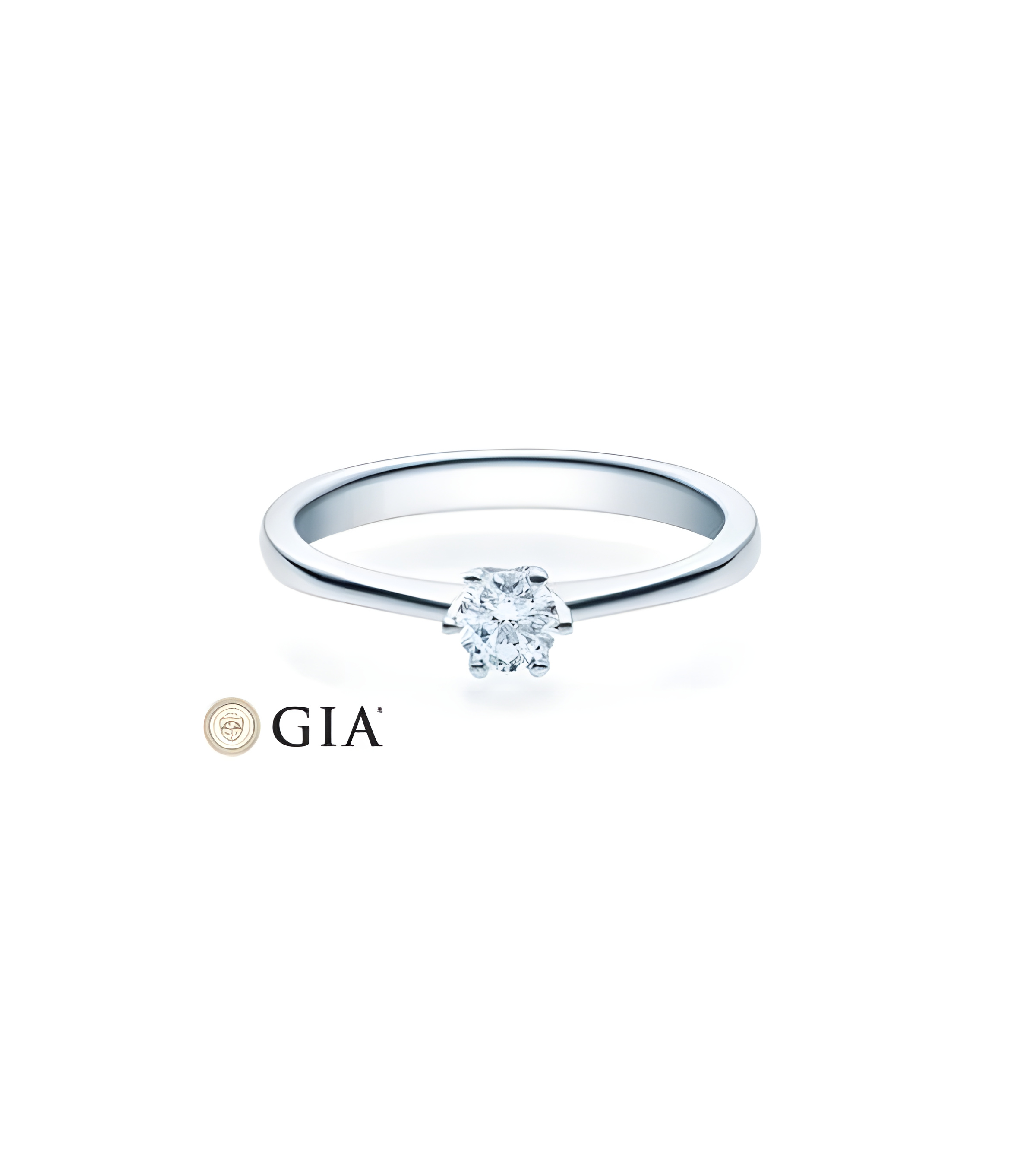 Centauri 0,30 | Oro blanco o Platino - Anillos de compromiso - Anillo de pedida fino y elegante en oro blanco o platino