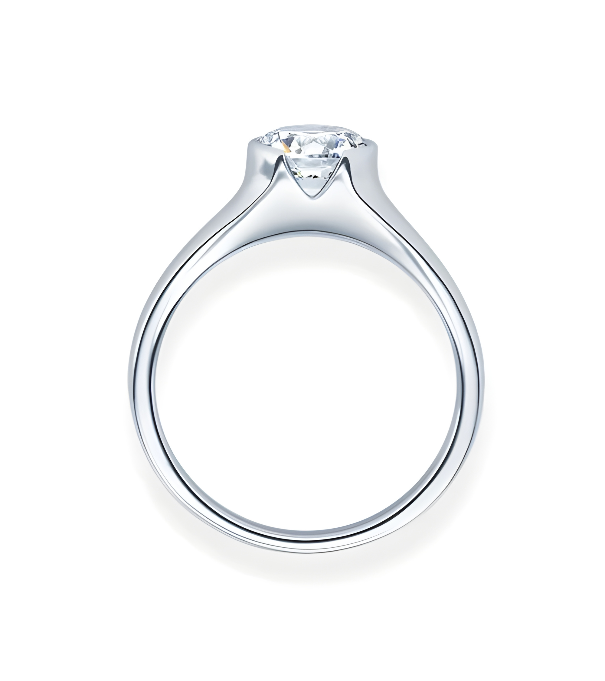 Gruis 0,10 | Oro blanco o Platino - Anillos de compromiso - Anillo de compromiso modelo solitario en oro blanco o platino