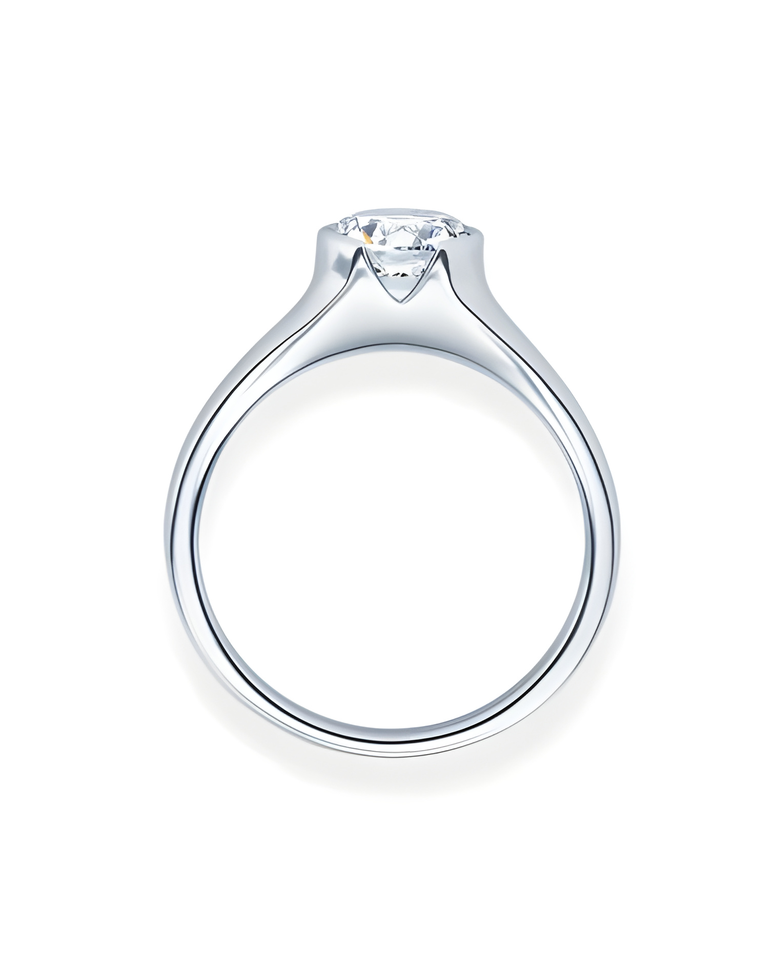 Gruis 0,30 | Oro blanco o Platino - Anillos de compromiso - Anillo de compromiso modelo solitario en oro blanco o platino