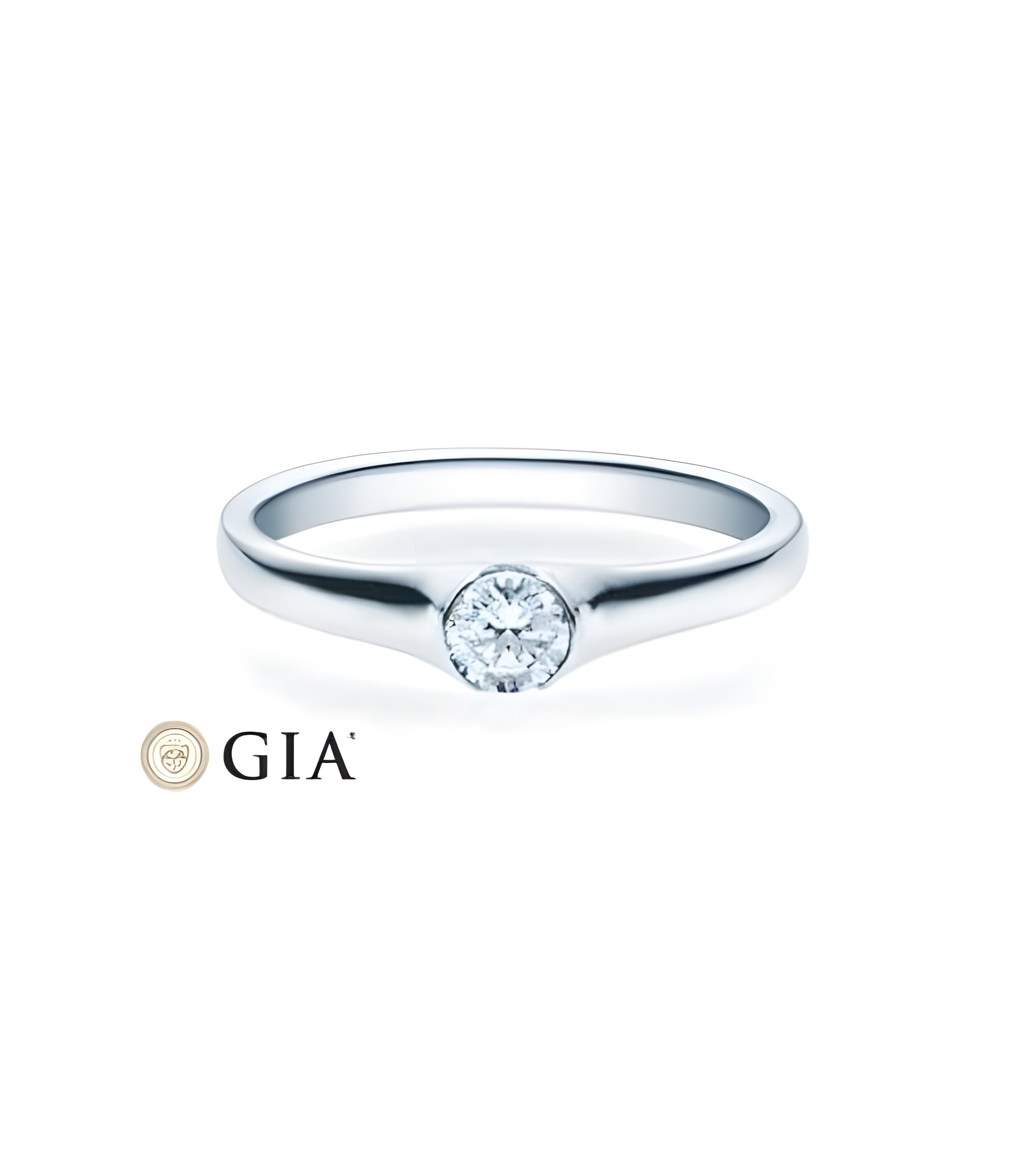 Gruis 0,30 | Oro blanco o Platino - Anillos de compromiso - Anillo de compromiso modelo solitario en oro blanco o platino