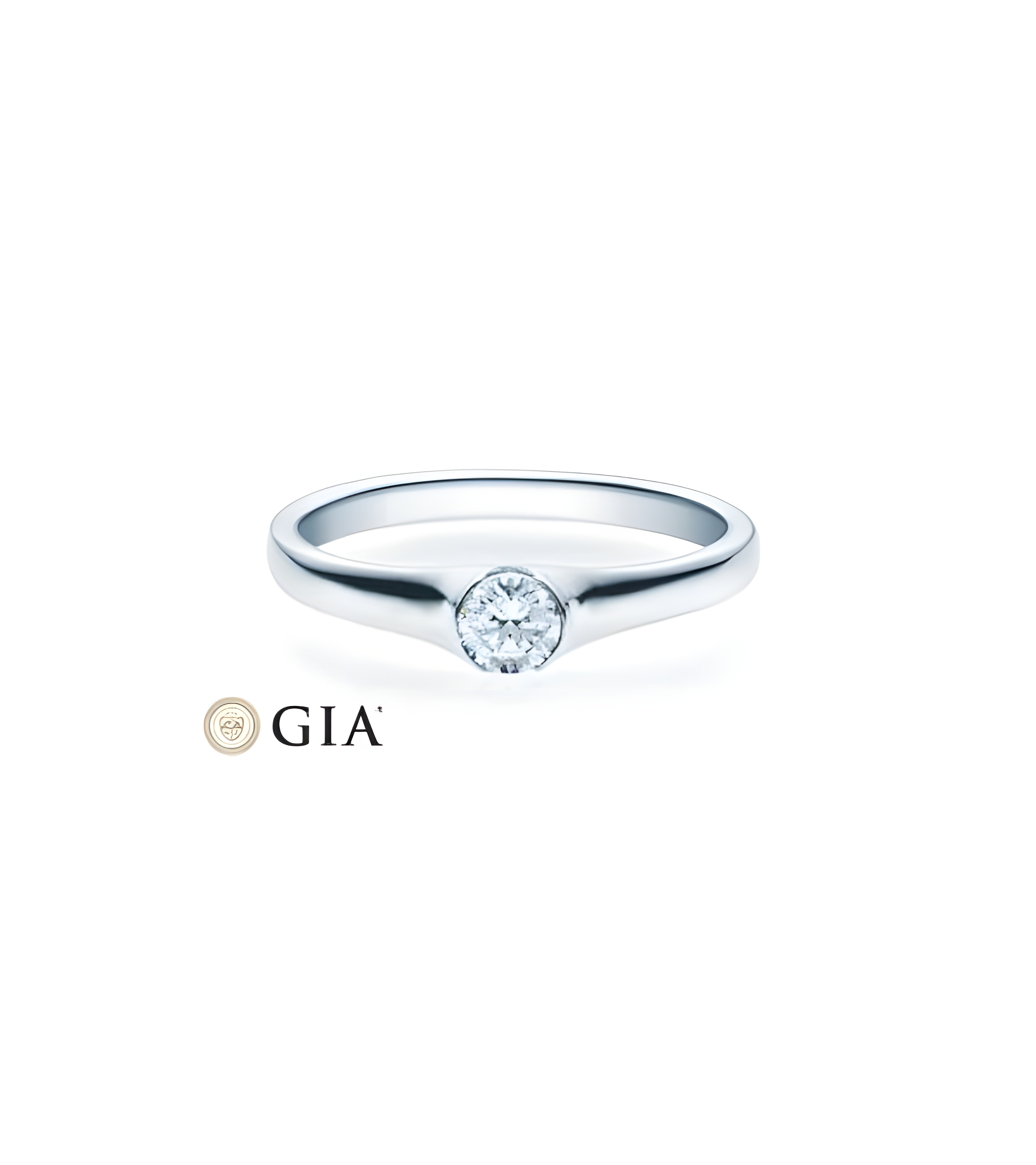 Gruis 0,30 | Oro blanco o Platino - Anillos de compromiso - Anillo de compromiso modelo solitario en oro blanco o platino