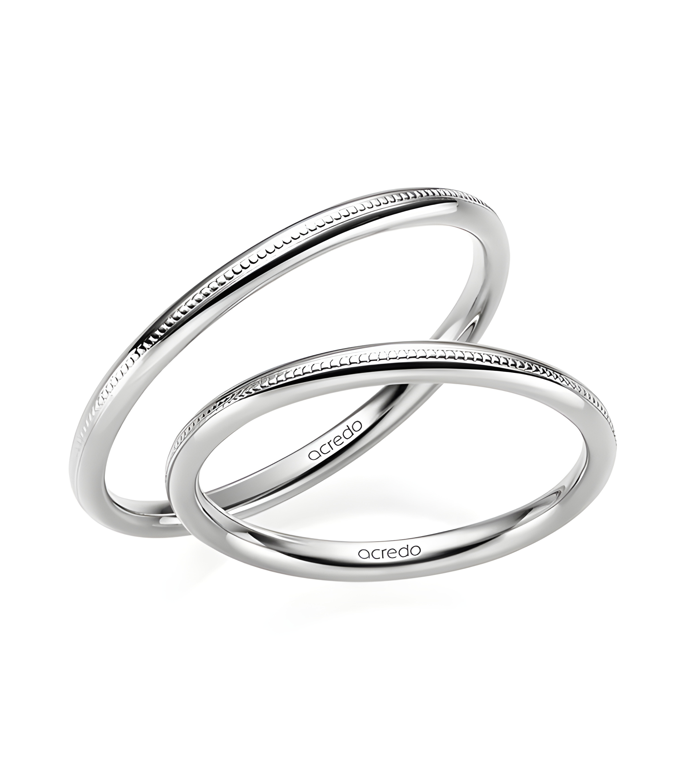 Finos anillos de boda en platino con esferas - Alianzas de boda - 

