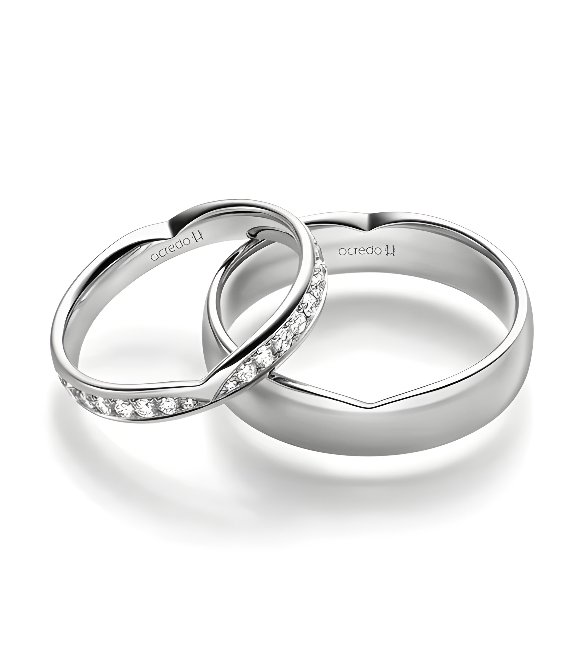 Nuevo diseño en anillos de boda de Platino con diamantes - Alianzas de boda - 

