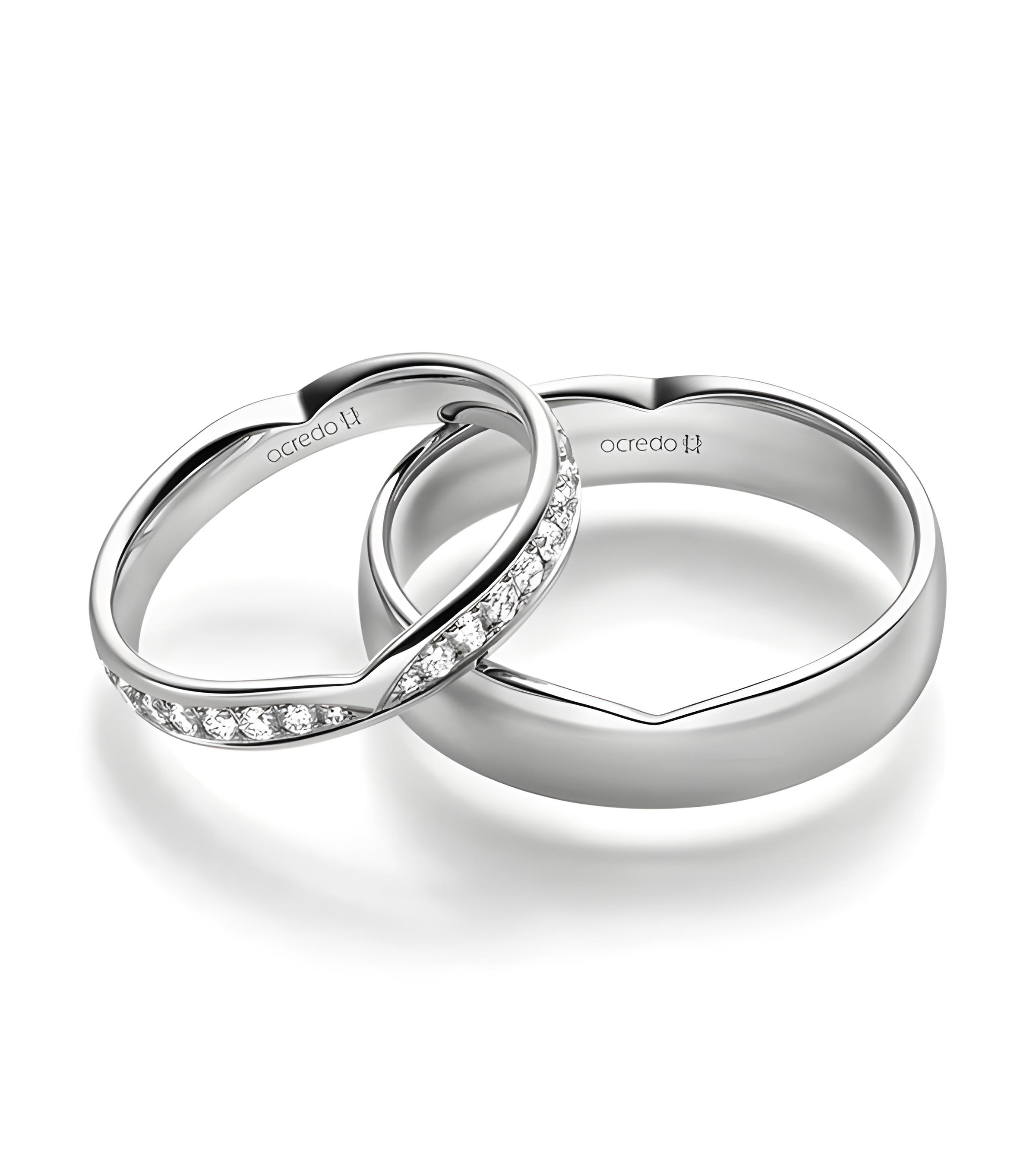 Nuevo diseño en anillos de boda de Platino con diamantes - Alianzas de boda - 

