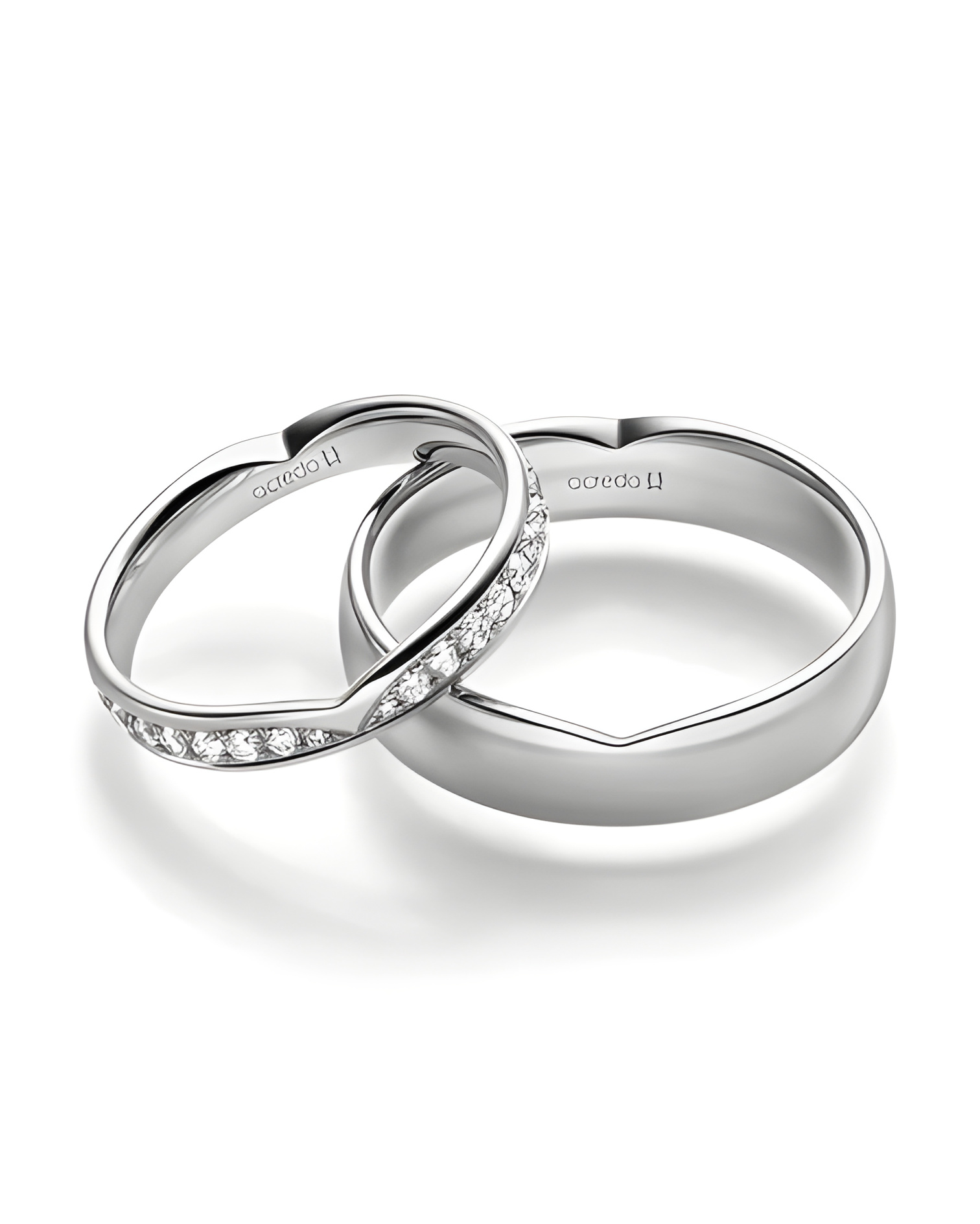 Nuevo diseño en anillos de boda de Platino con diamantes - Alianzas de boda - 

