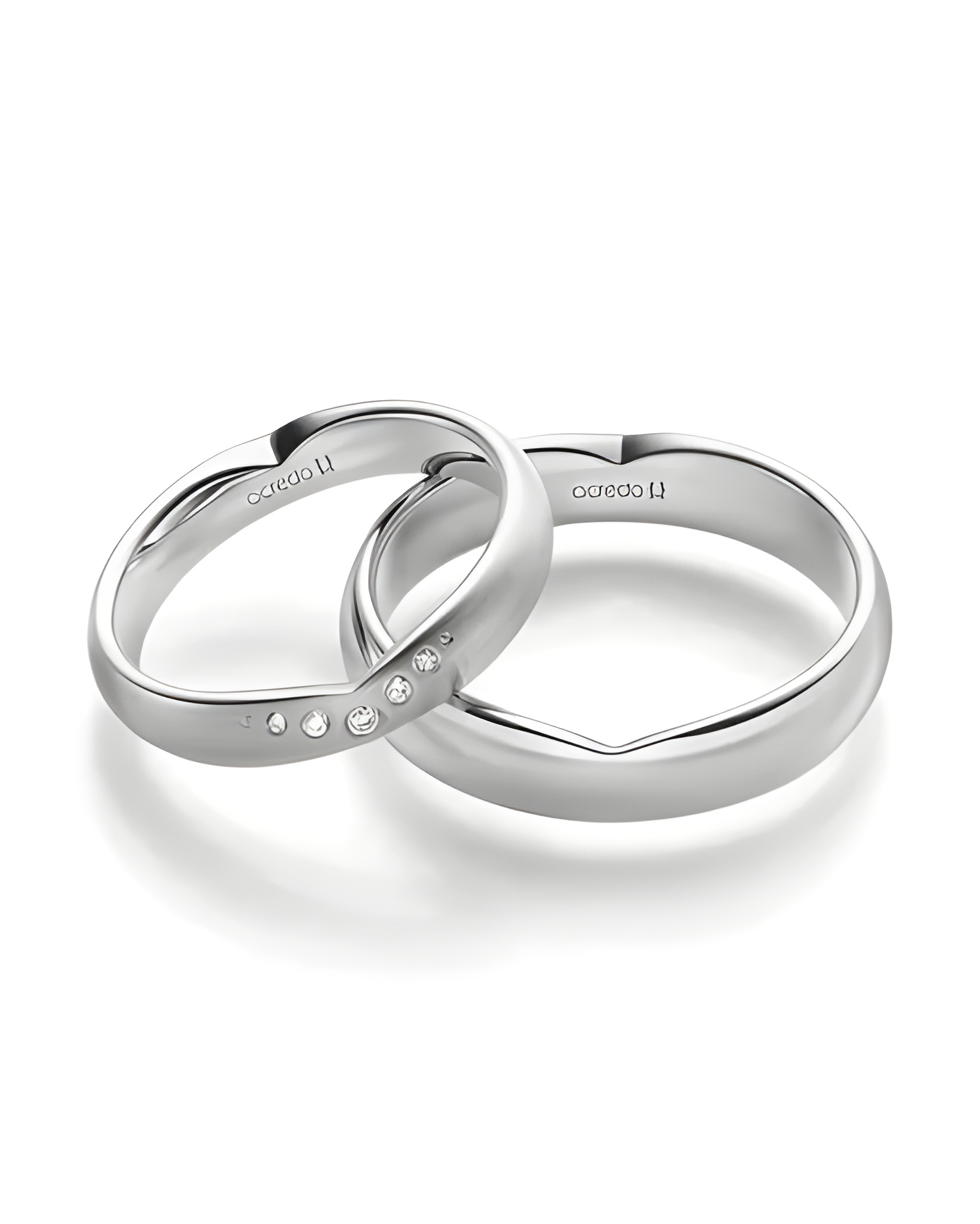 Nuevos anillos de matrimonio en Platino con diamantes pequeños - Alianzas de boda - 

