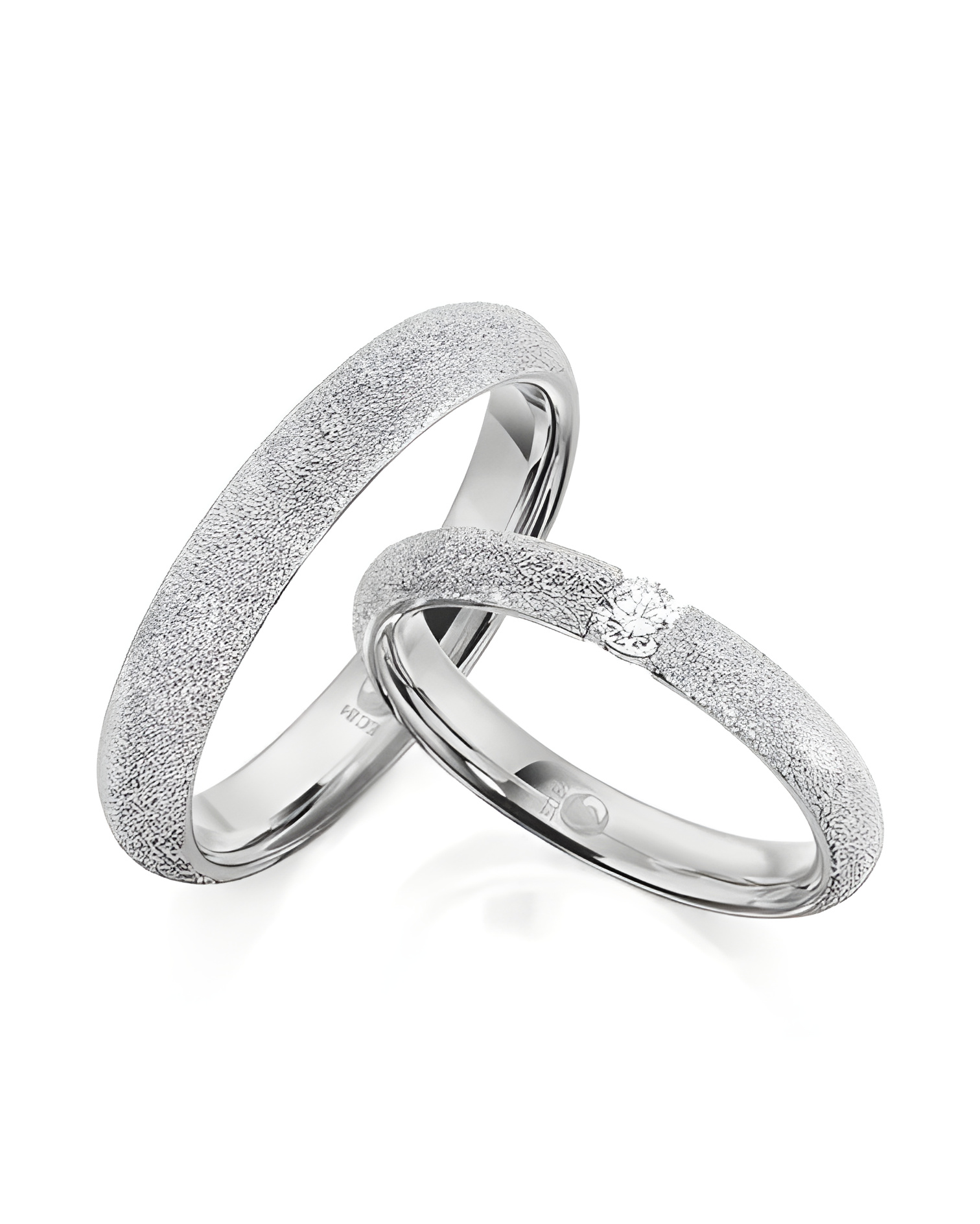 Alianzas de boda de Platino glamour con un diamante de la mejor calidad - Alianzas de boda - 

