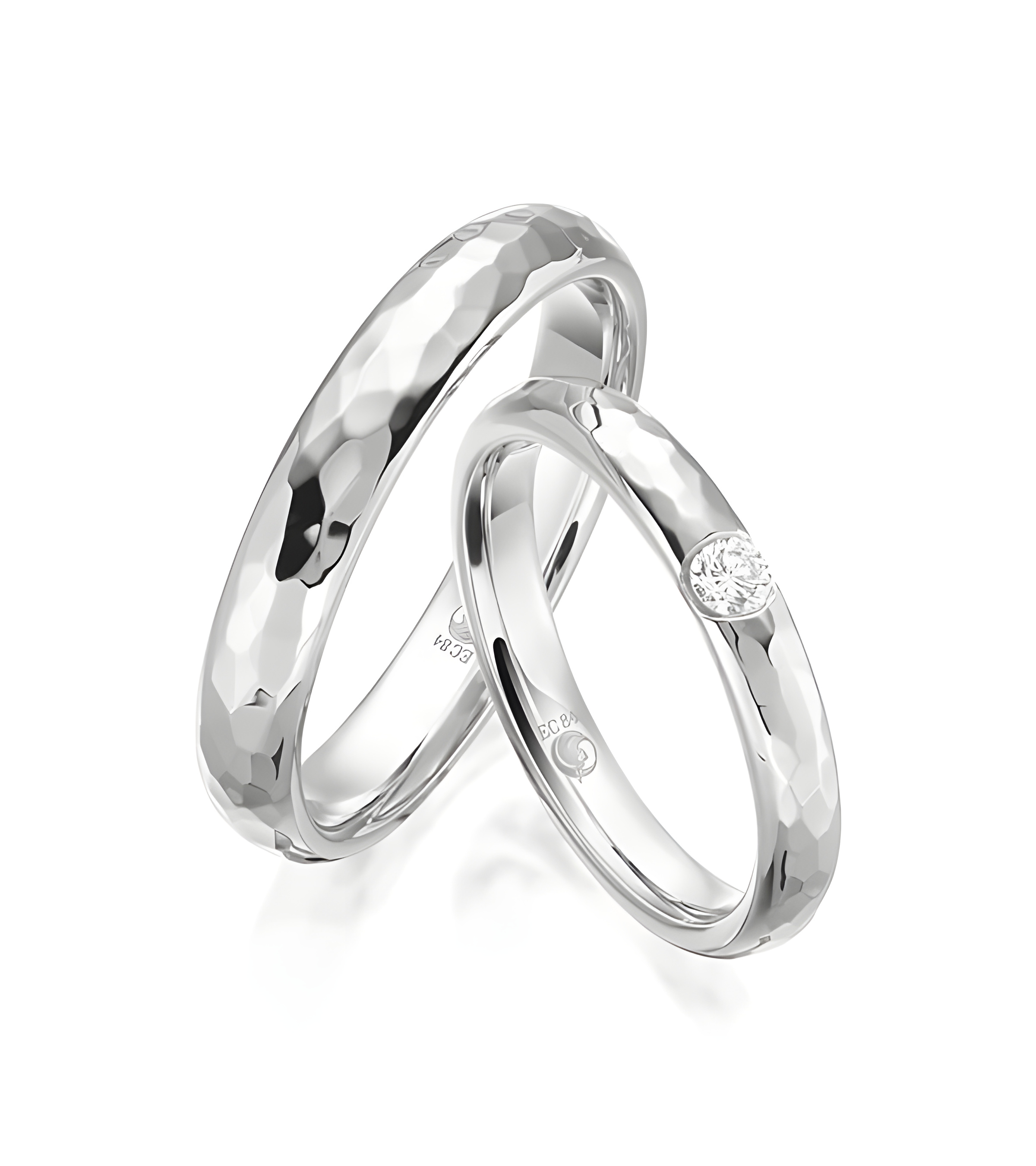 Anillos de boda de Platino con acabado original - Alianzas de boda - 

