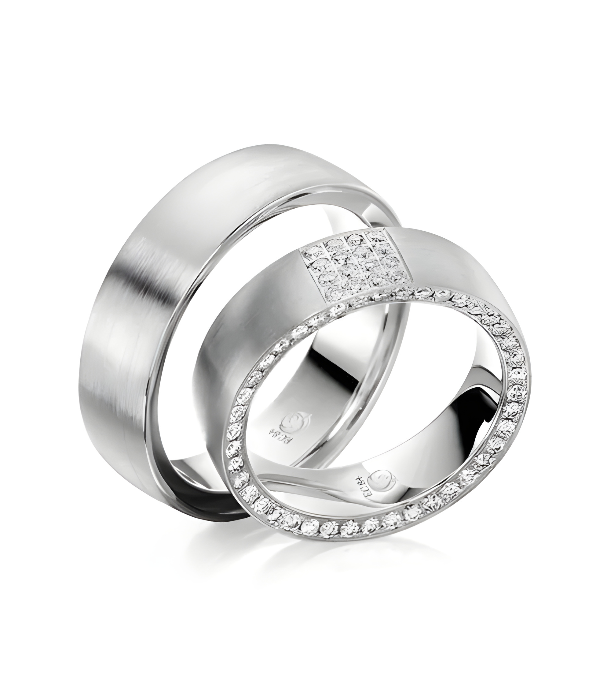 Exclusivo diseño de anillos de boda de Platino con diamantes - Alianzas de boda - 

