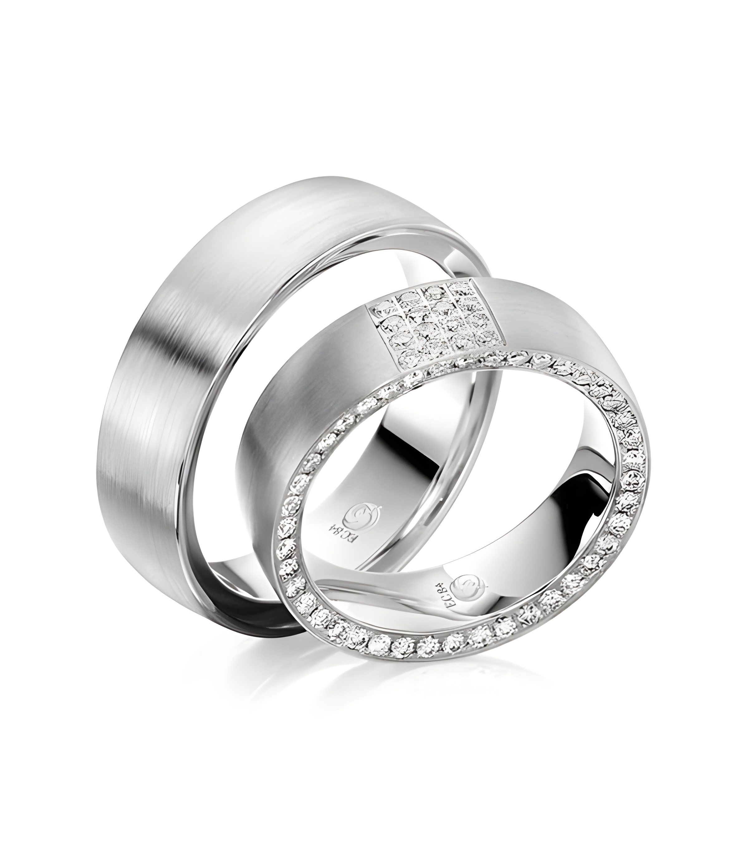 Exclusivo diseño de anillos de boda de Platino con diamantes - Alianzas de boda - 

