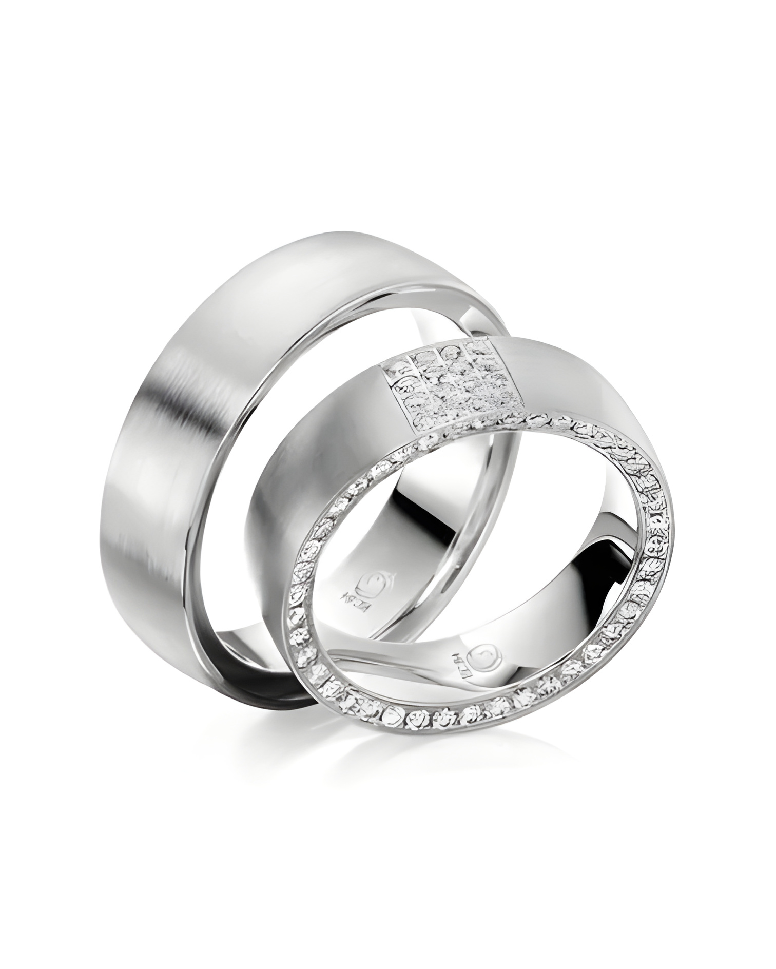 Exclusivo diseño de anillos de boda de Platino con diamantes - Alianzas de boda - 

