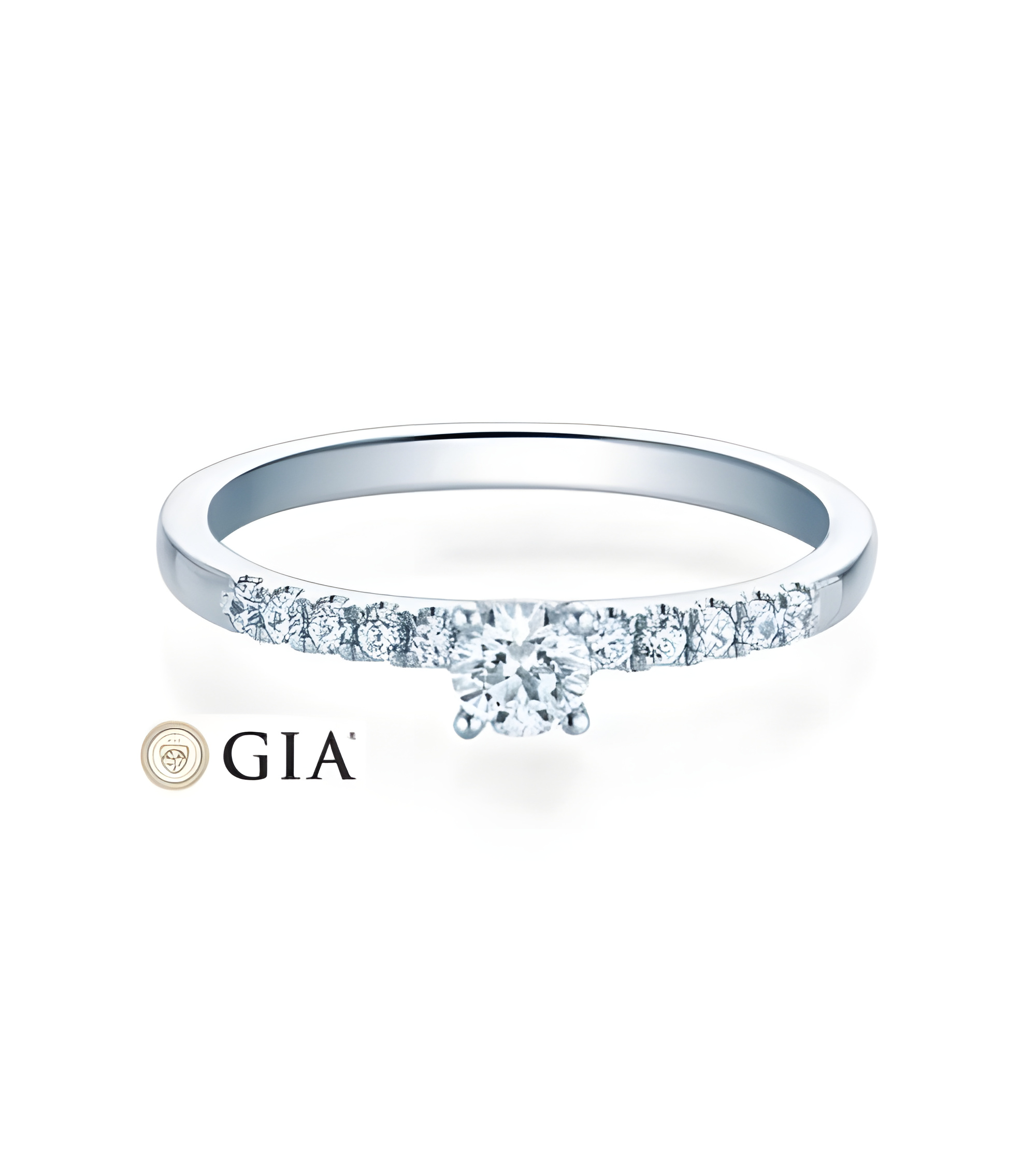 Aldebarán 0,30 | Oro blanco o Platino - Anillos de compromiso - Anillo de compromiso con diamantes en platino u oro blanco 18K