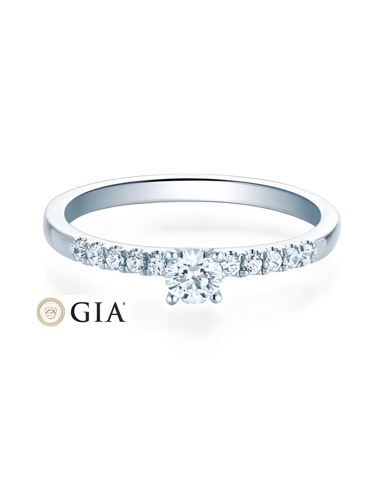 Aldebarán 0,30 | Oro blanco o Platino - Anillos de compromiso - Anillo de compromiso con diamantes en platino u oro blanco 18K