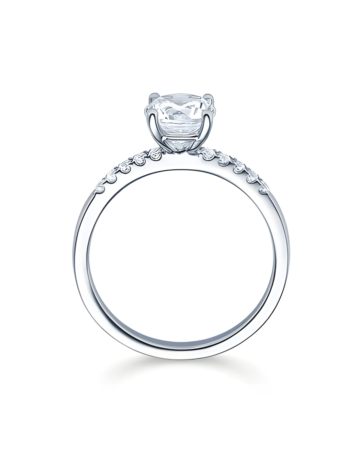 Aldebarán 0,30 | Oro blanco o Platino - Anillos de compromiso - Anillo de compromiso con diamantes en platino u oro blanco 18K