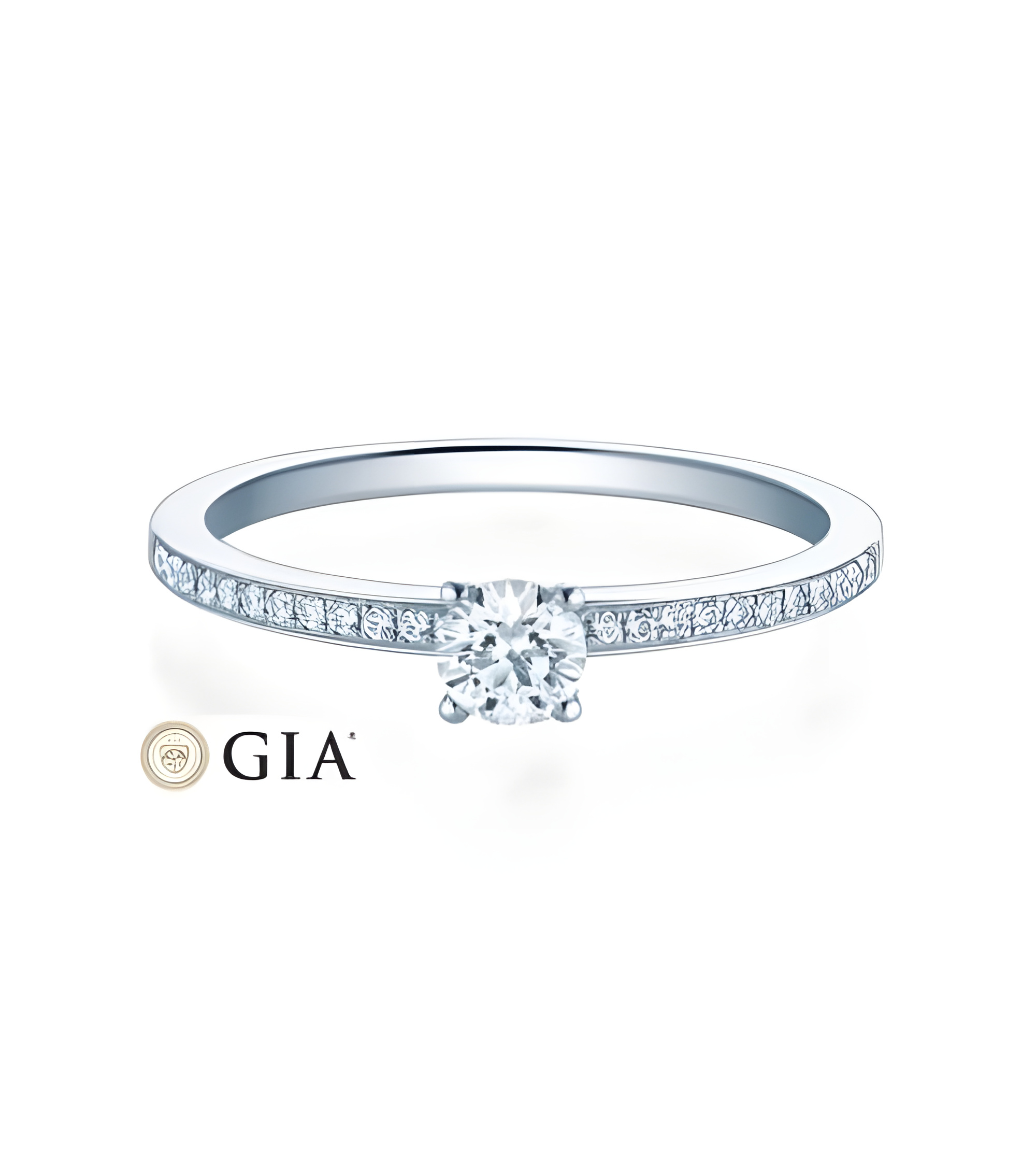 Antares 0,30 | Oro blanco o Platino - Anillos de compromiso - Anillo de pedida con diamantes en platino u oro blanco de 18K