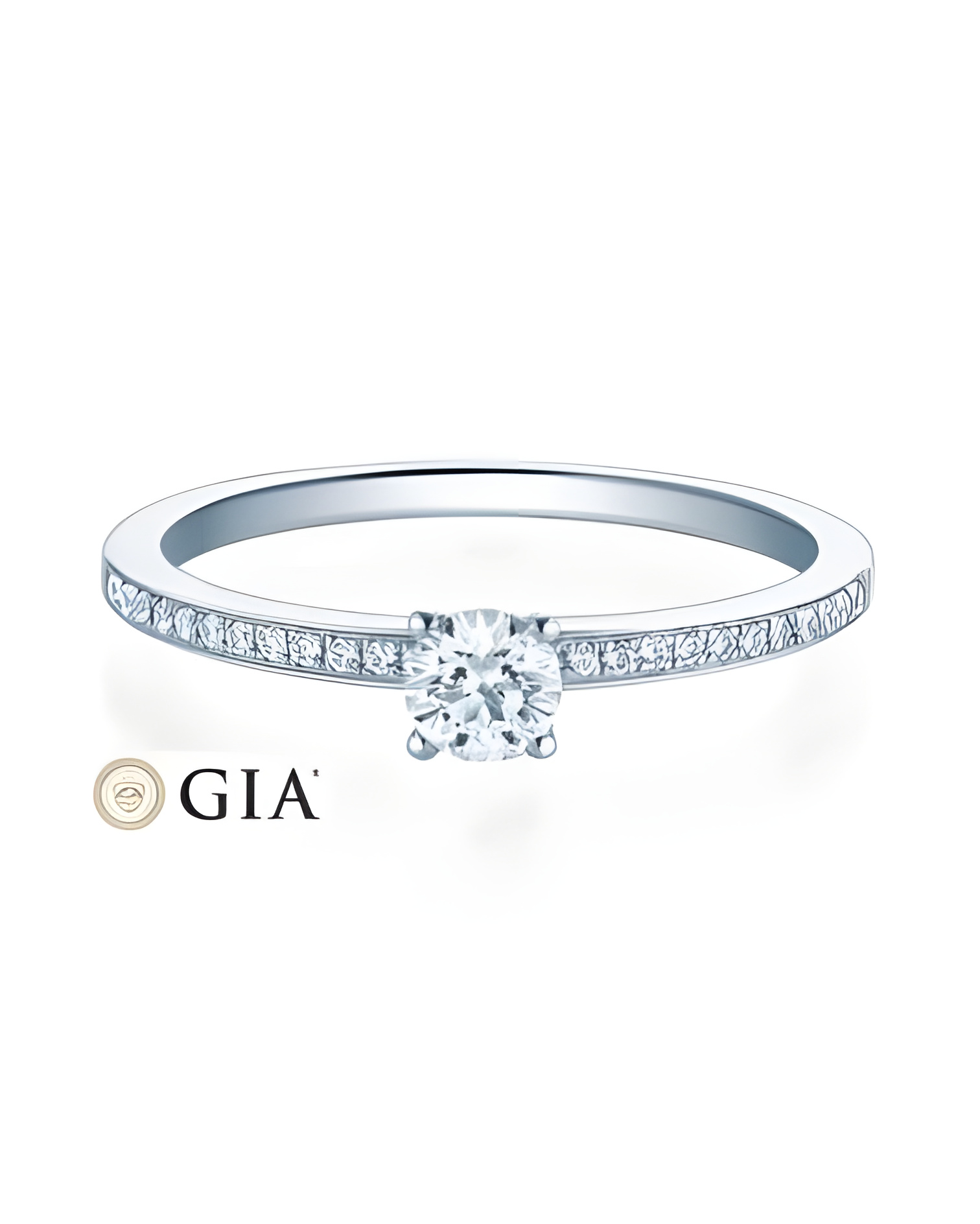 Antares 0,30 | Oro blanco o Platino - Anillos de compromiso - Anillo de pedida con diamantes en platino u oro blanco de 18K