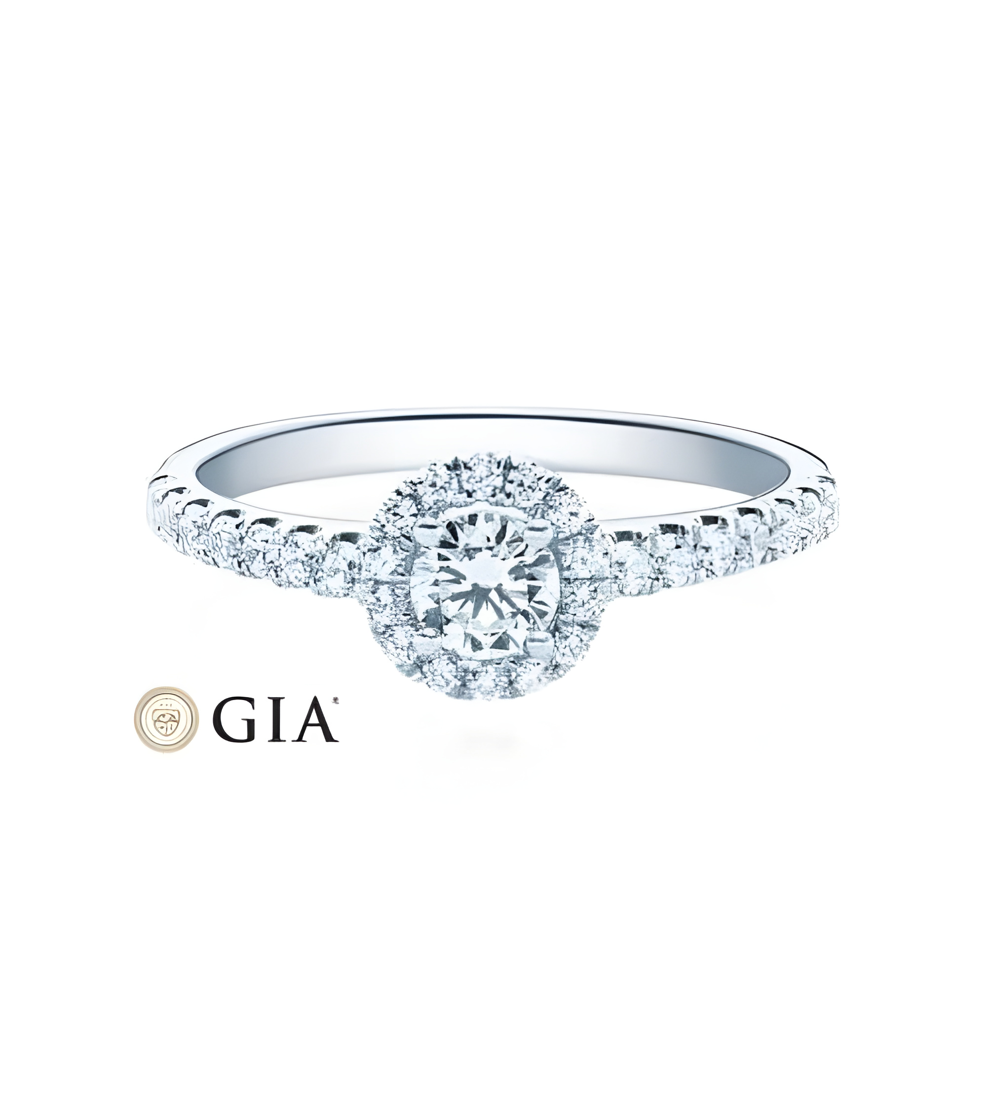 Vega 0,30 | Oro blanco o Platino - Anillos de compromiso - Anillo de compromiso exclusivo en oro blanco o platino con diamantes